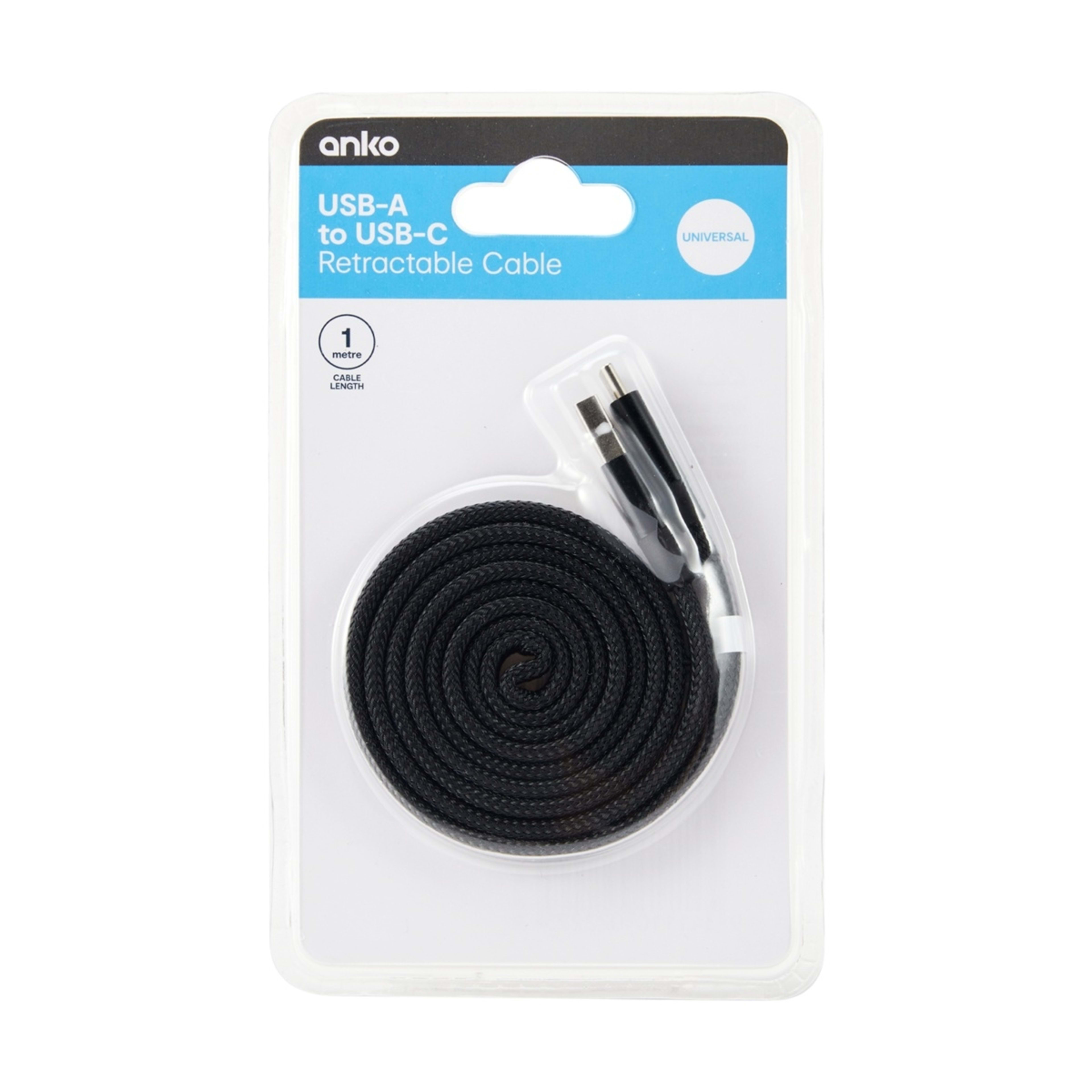 4 USB-A to USB-C Retractable Universal Cable - 1m, 4 of 4