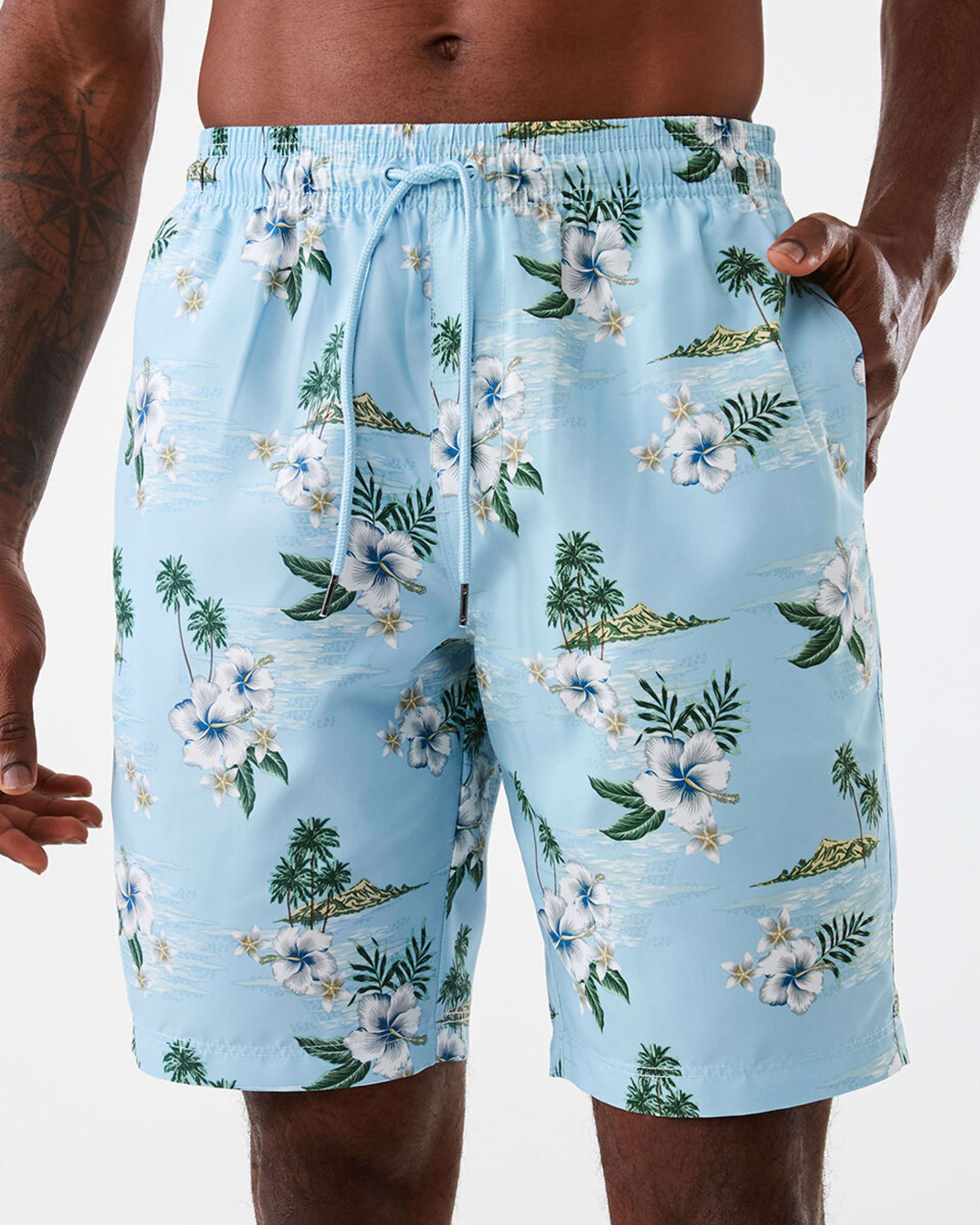 1 Long Length Boardshorts Blu Hawi, 1 of 7