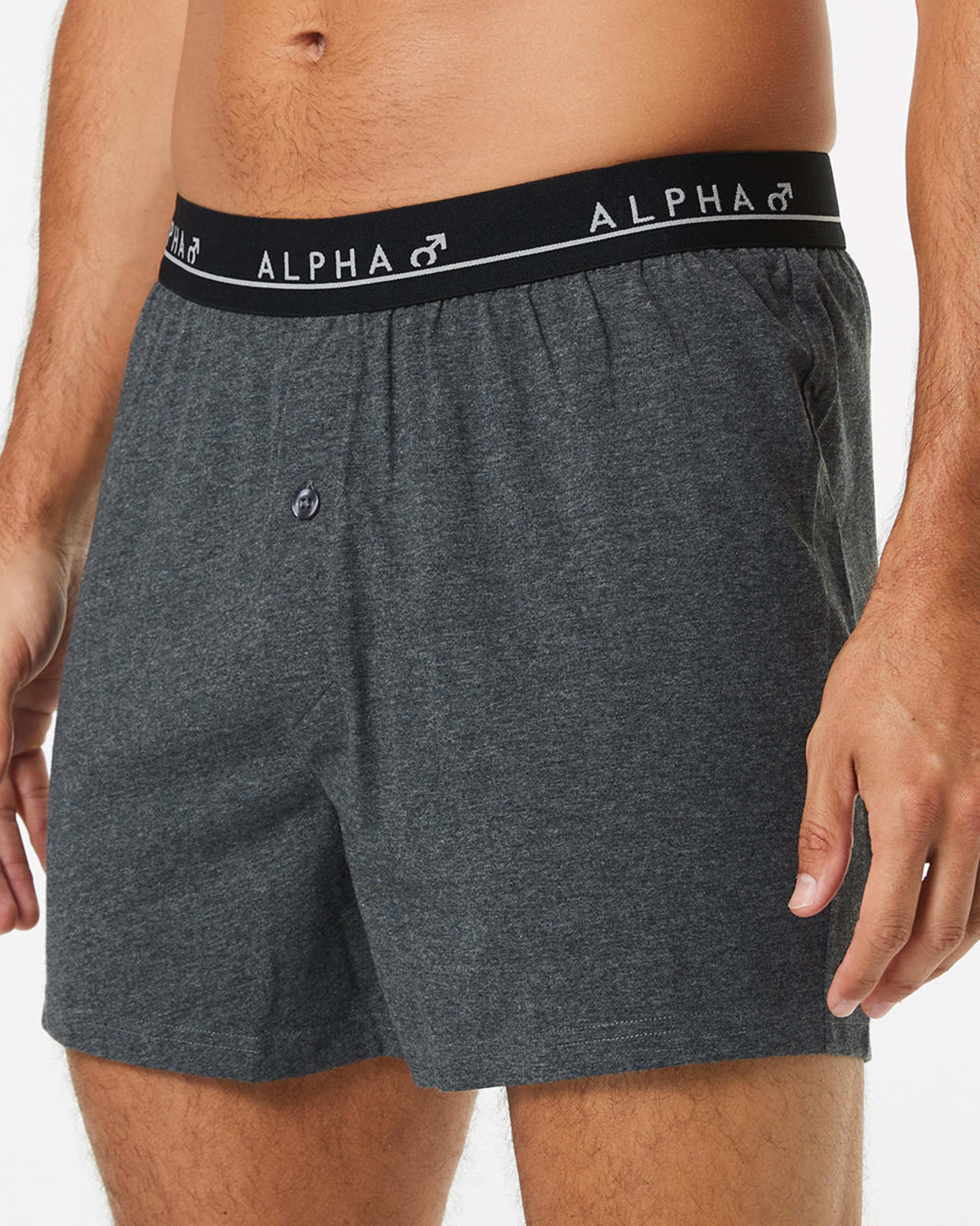 4 3 Pack Plain Jersey Boxers GREY NAVY CHARCOAL, 4 of 7