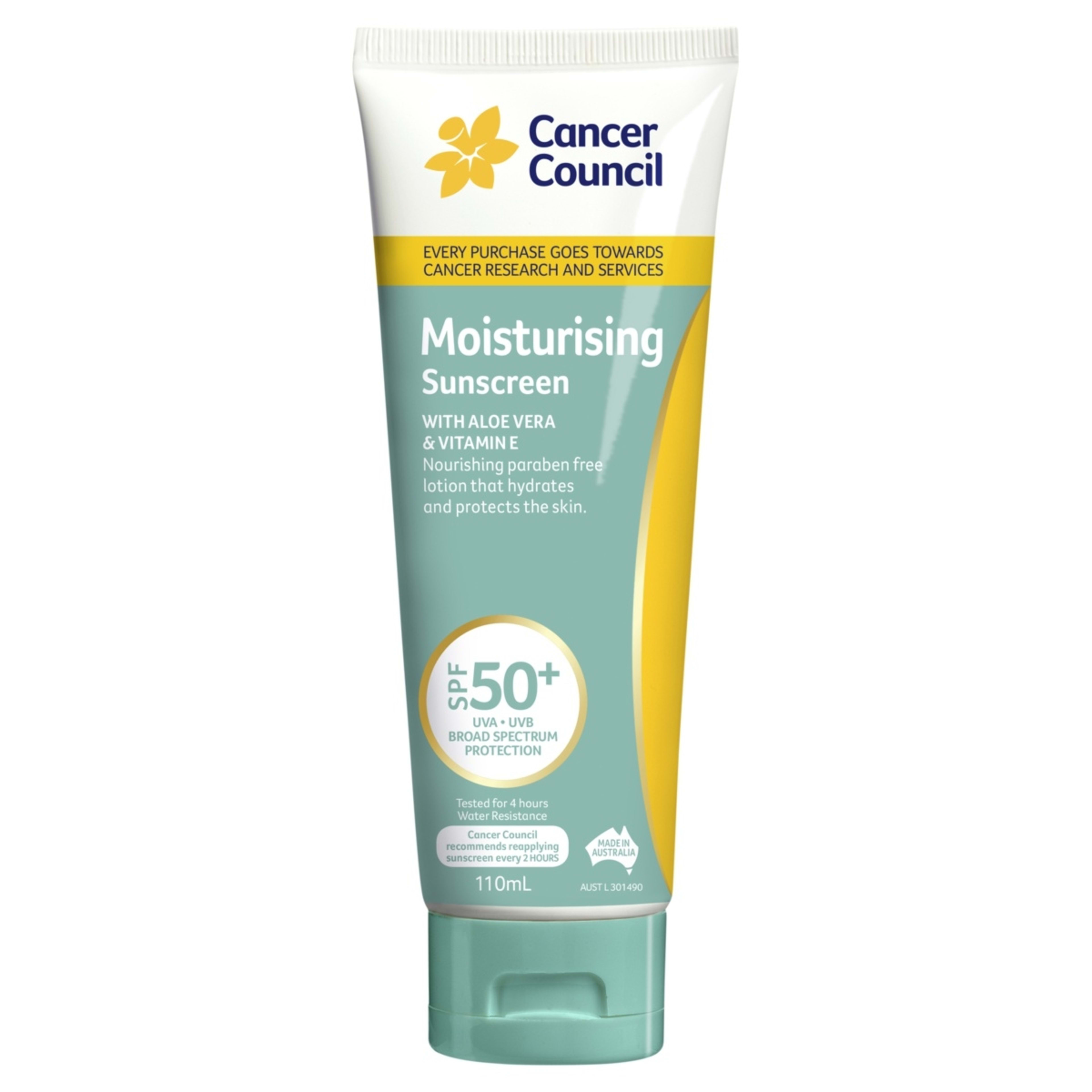 1 Cancer Council Moisturising Sunscreen 110ml - Aloe Vera & Vitamin E