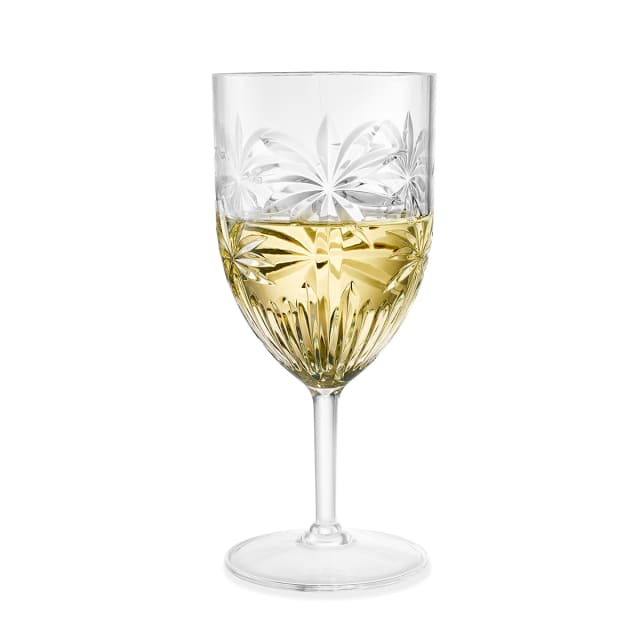 4 Clear Palm Acrylic Wine Glasses Kmart