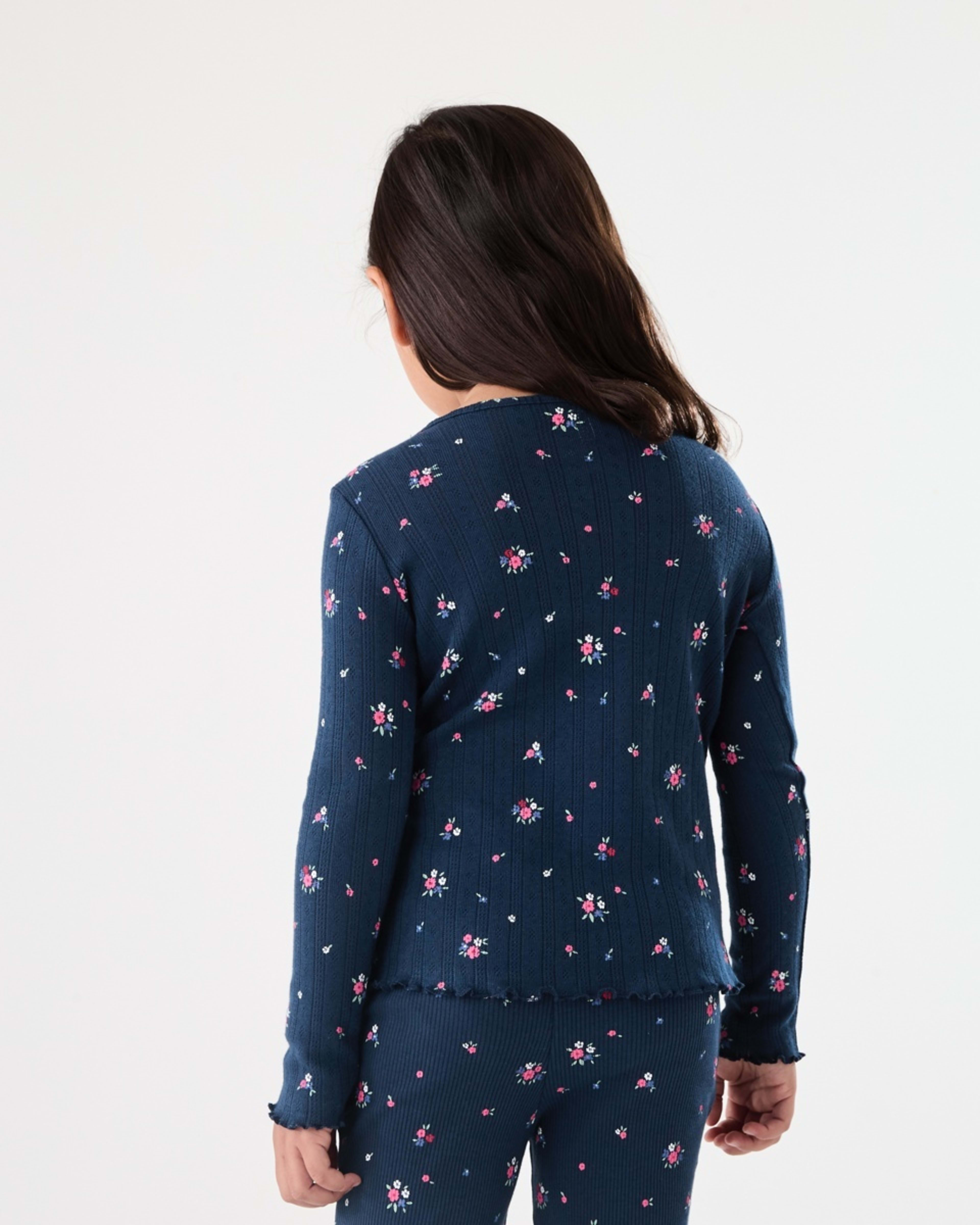 2 Long Sleeve Rib T-shirt Ditsy, 2 of 9