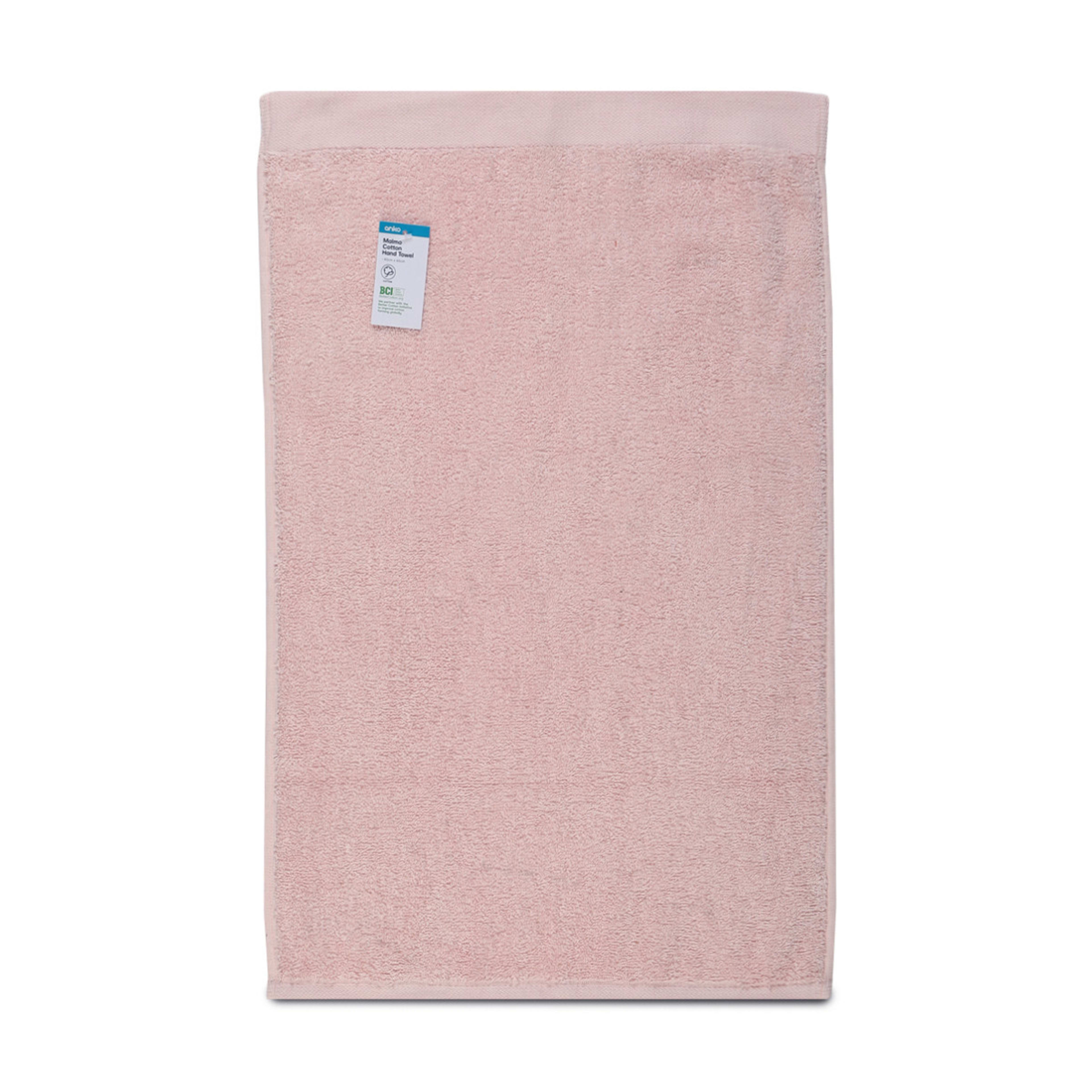 Malmo Cotton Hand Towel Pale Pink Kmart