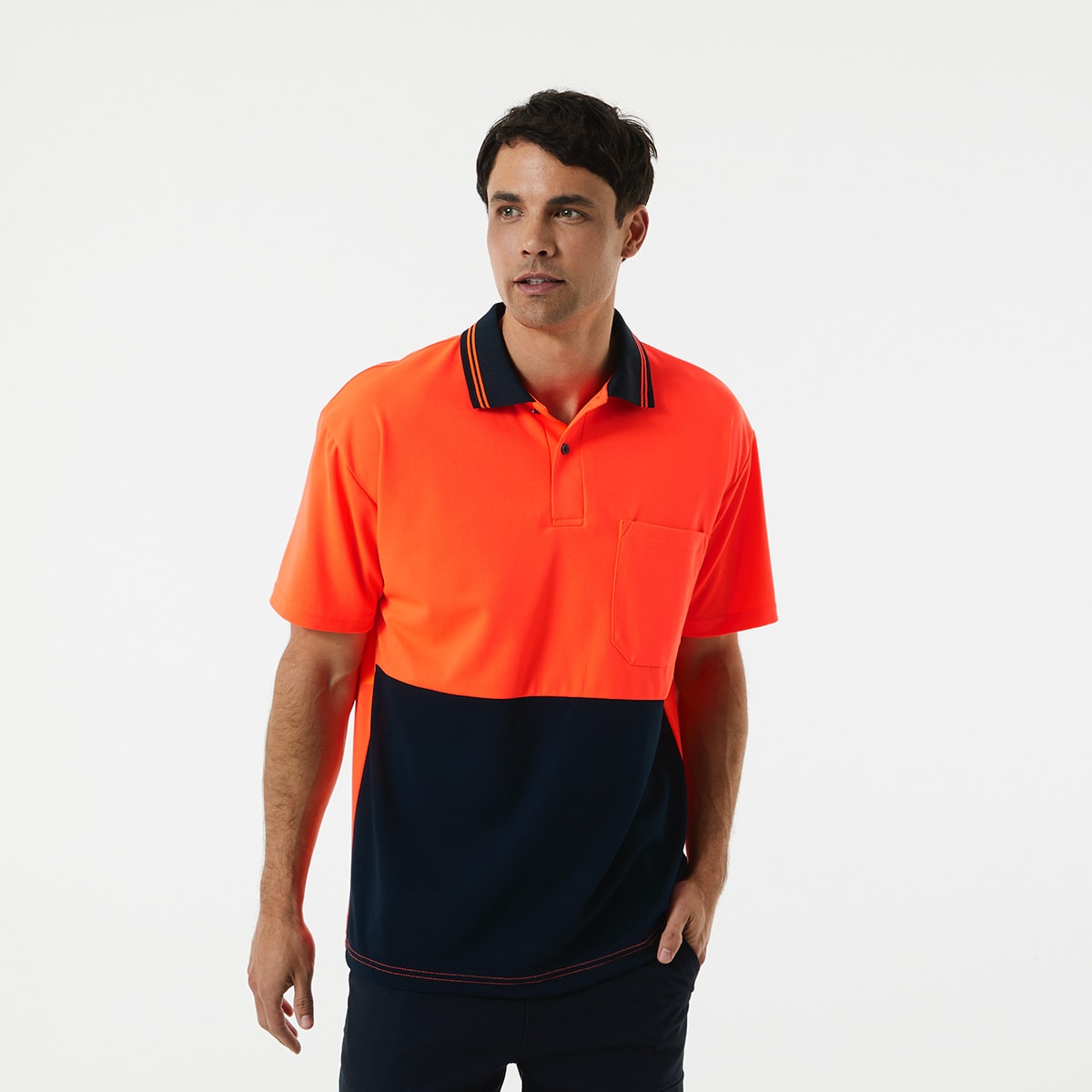 Workwear Short Sleeve Fluorescent Polo Shirt - Kmart