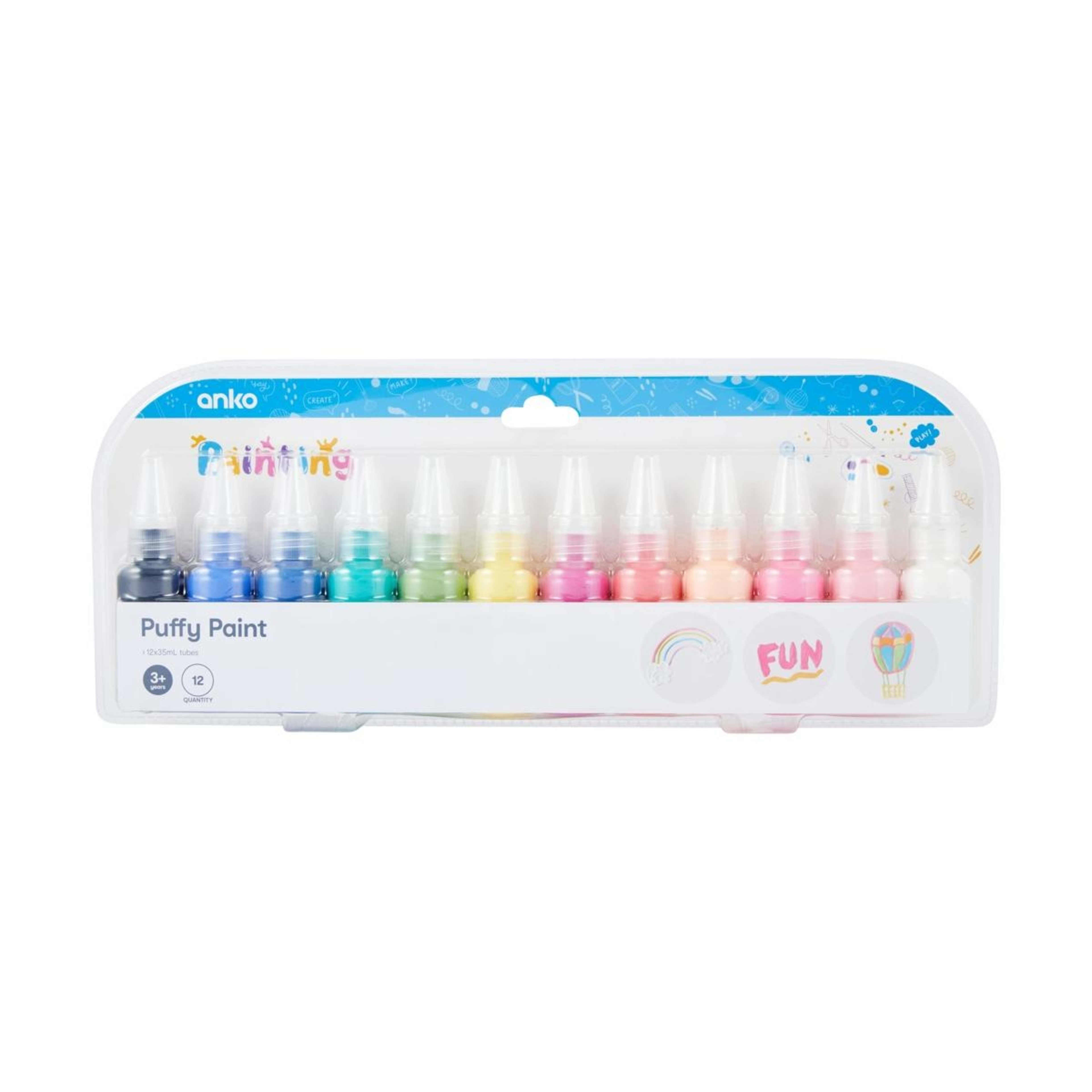 1 12 Piece Puffy Paint