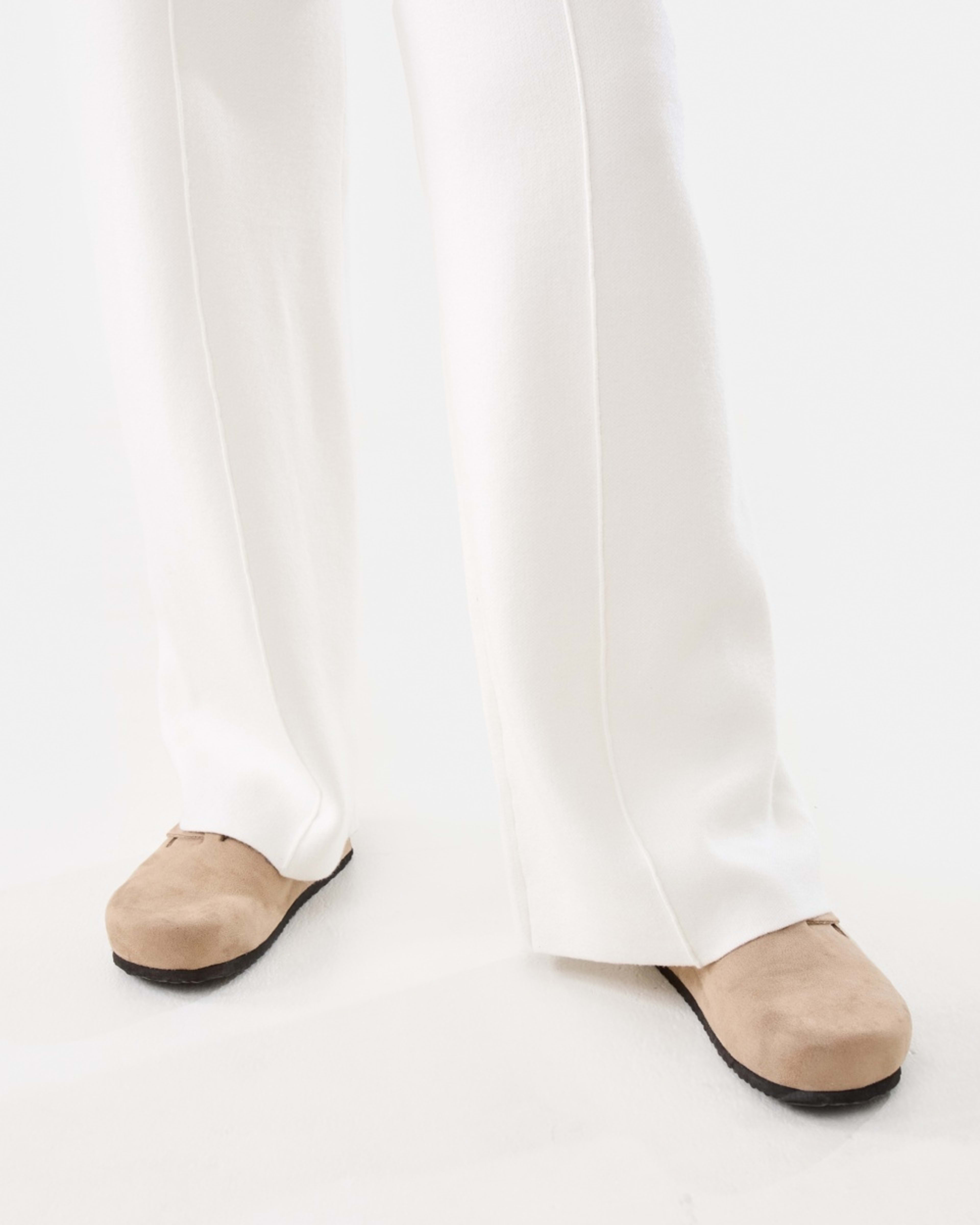 6 Seam Front True Knit Pants Ecru, 6 of 10