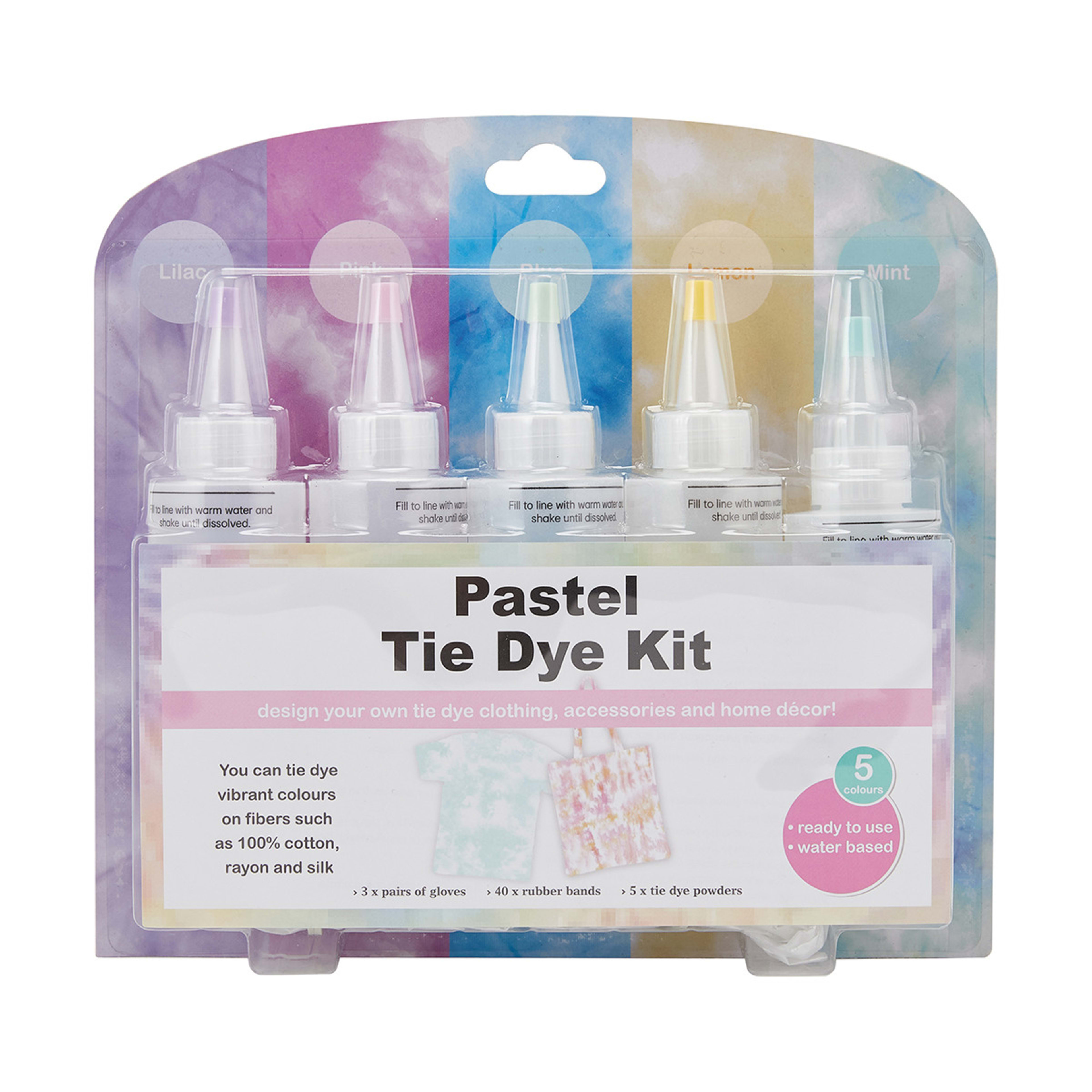 5 Pack Pastel Tie Dye Kit Kmart