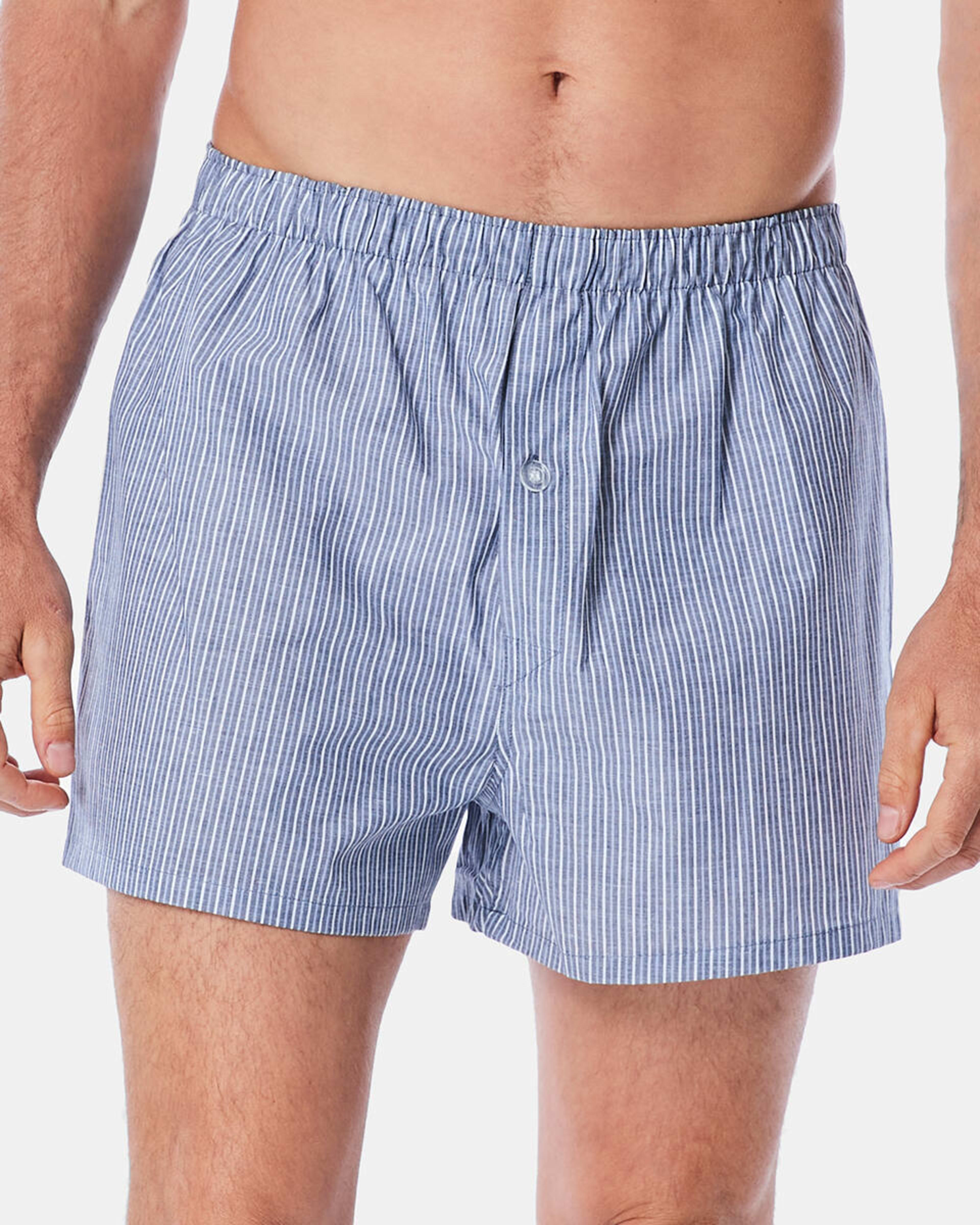 4 3 Pack Alpha Classic Woven Boxers Bluestripe, 4 of 8