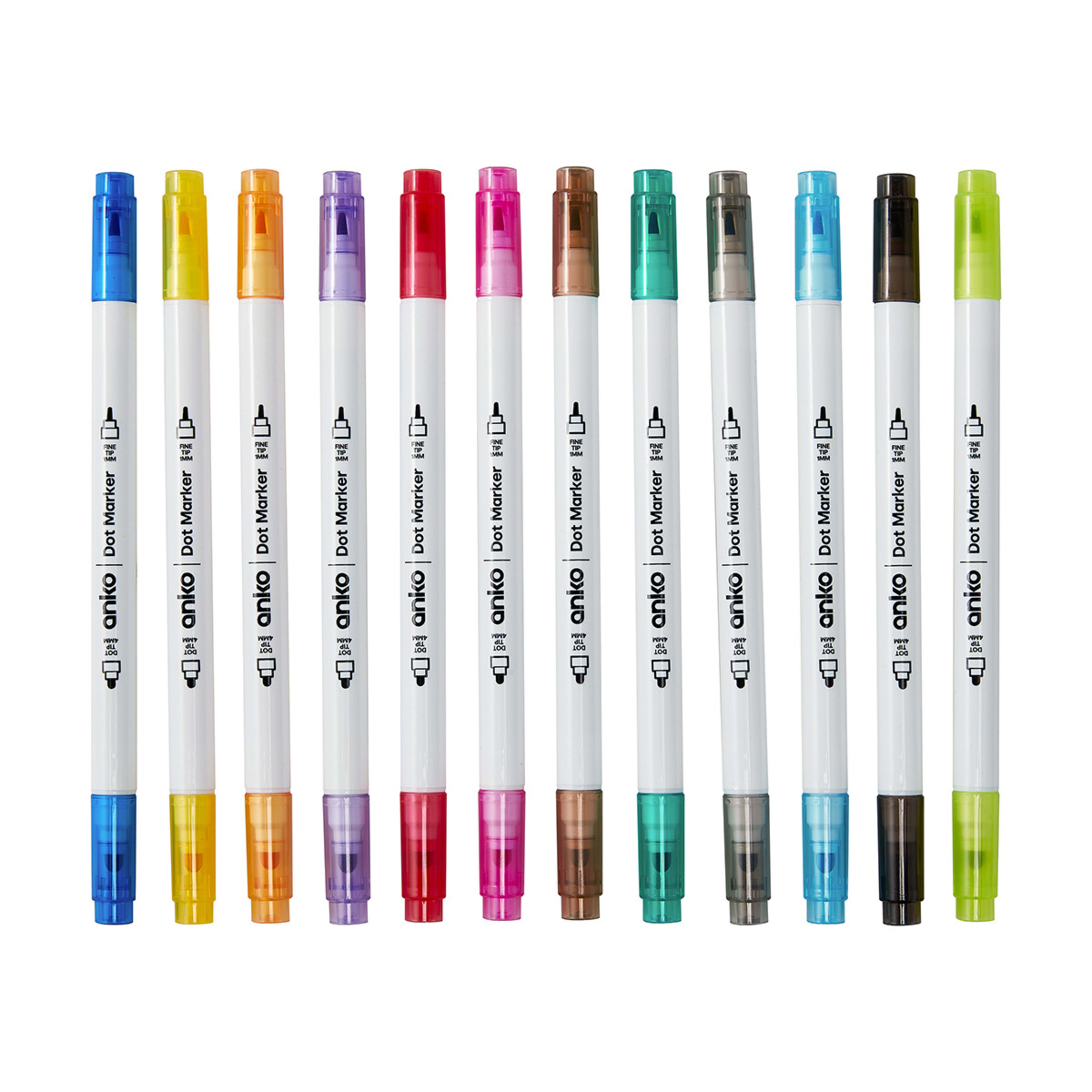12 Pack Dual End Dot Markers Assorted Ink Kmart