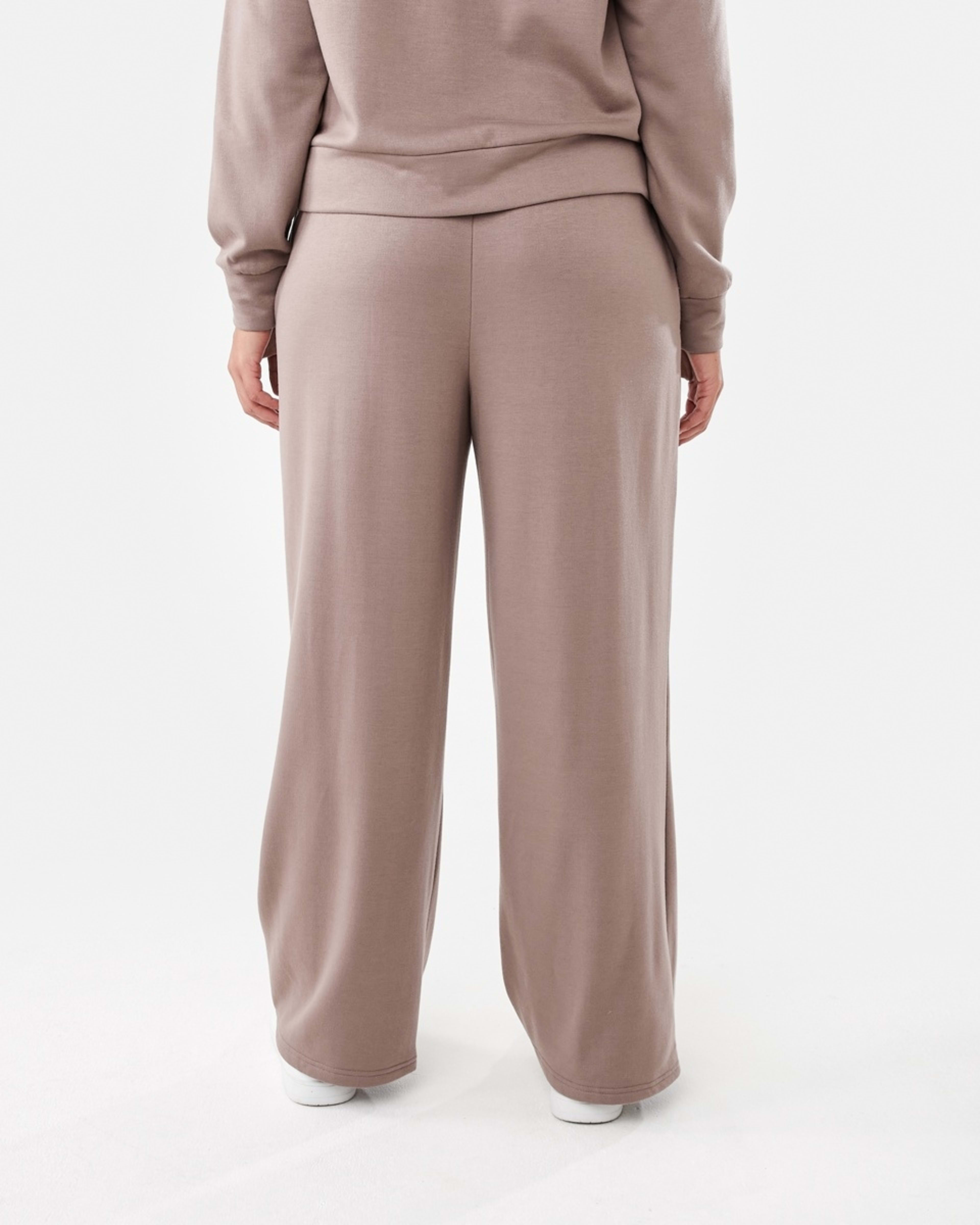 3 Soft Touch Wide Leg Trackpants Taupe Brn, 3 of 5