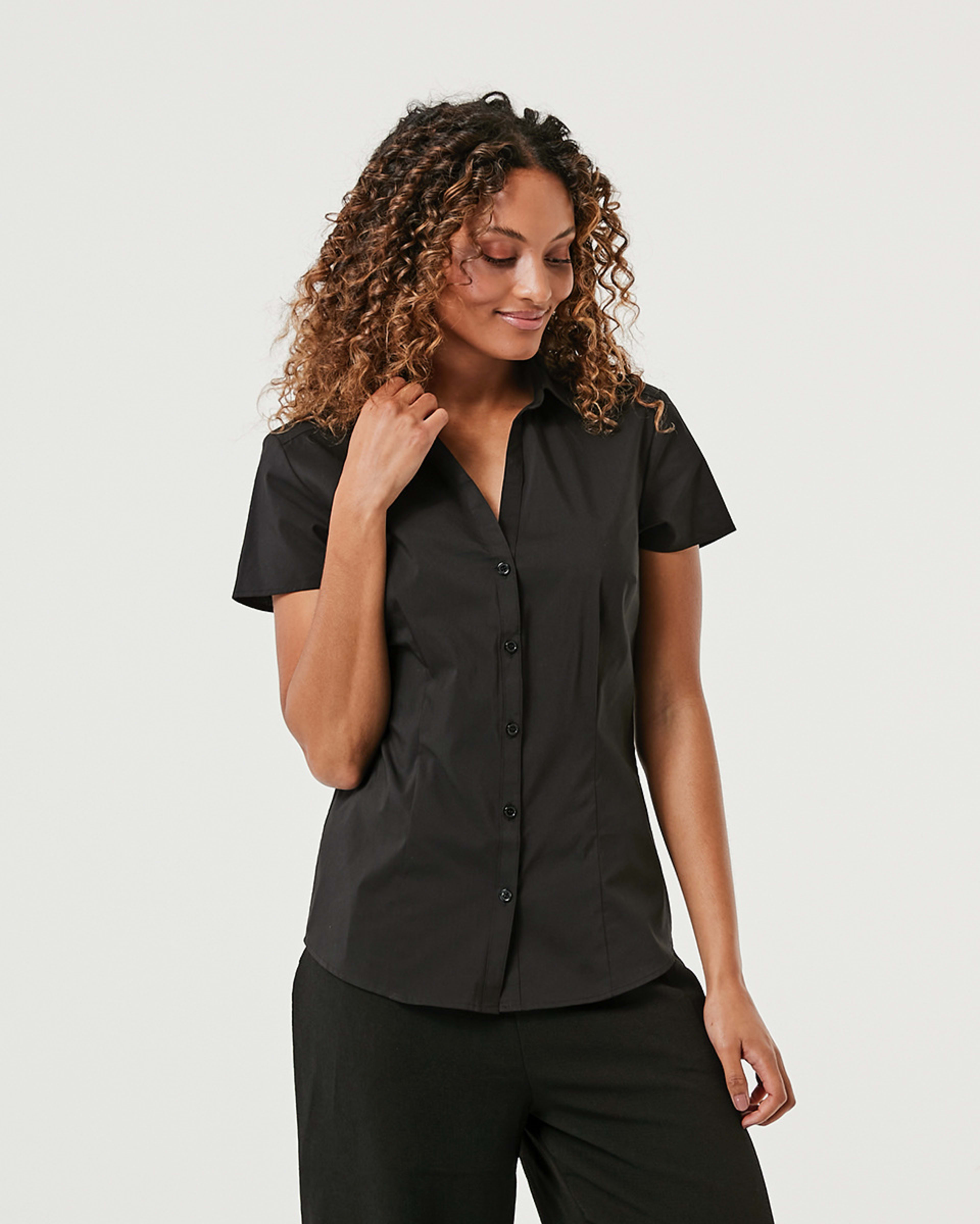 2 Short Sleeve Work Shirt Black, 2 of 8