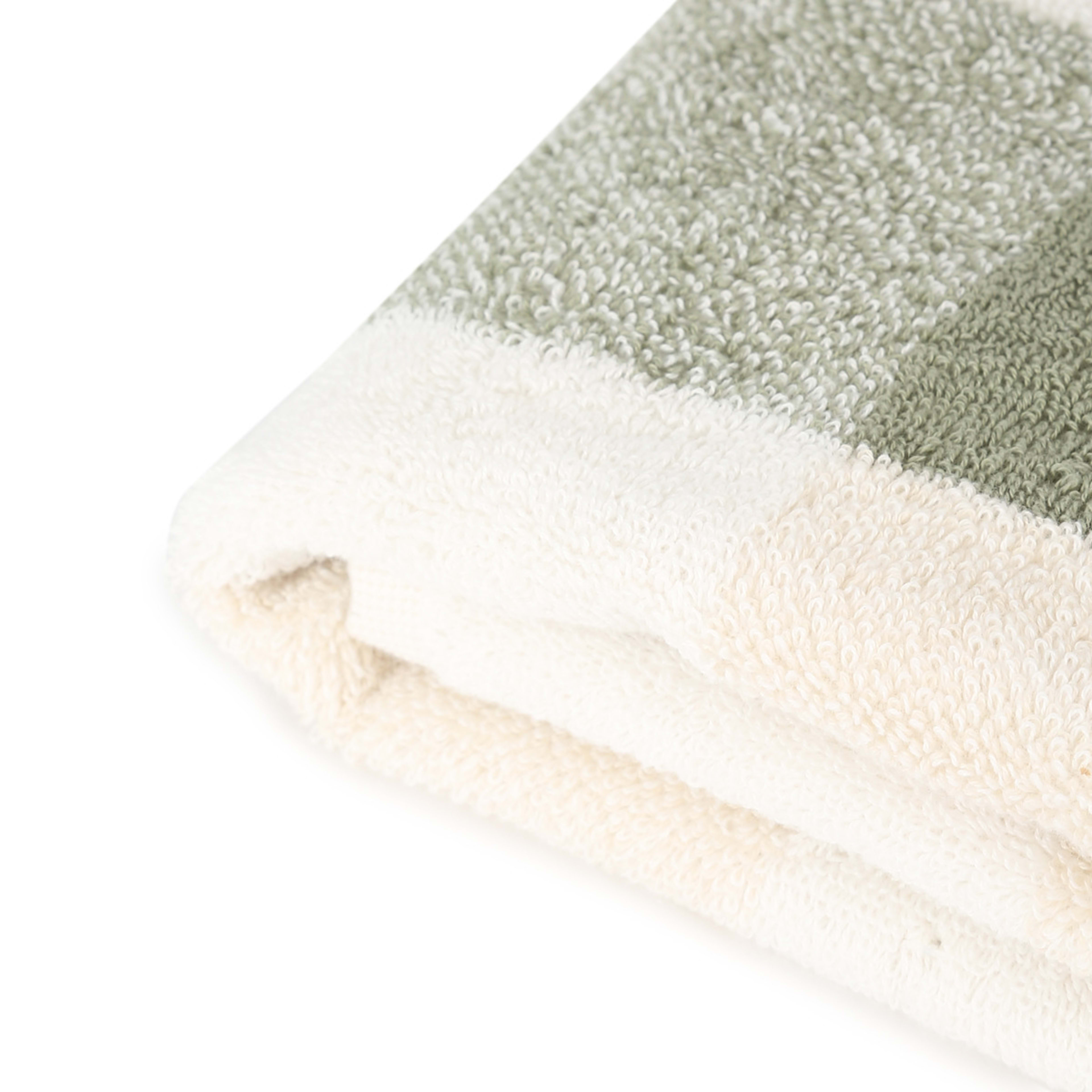 4 Gingham Cotton Hand Towel - Olive, 4 of 5