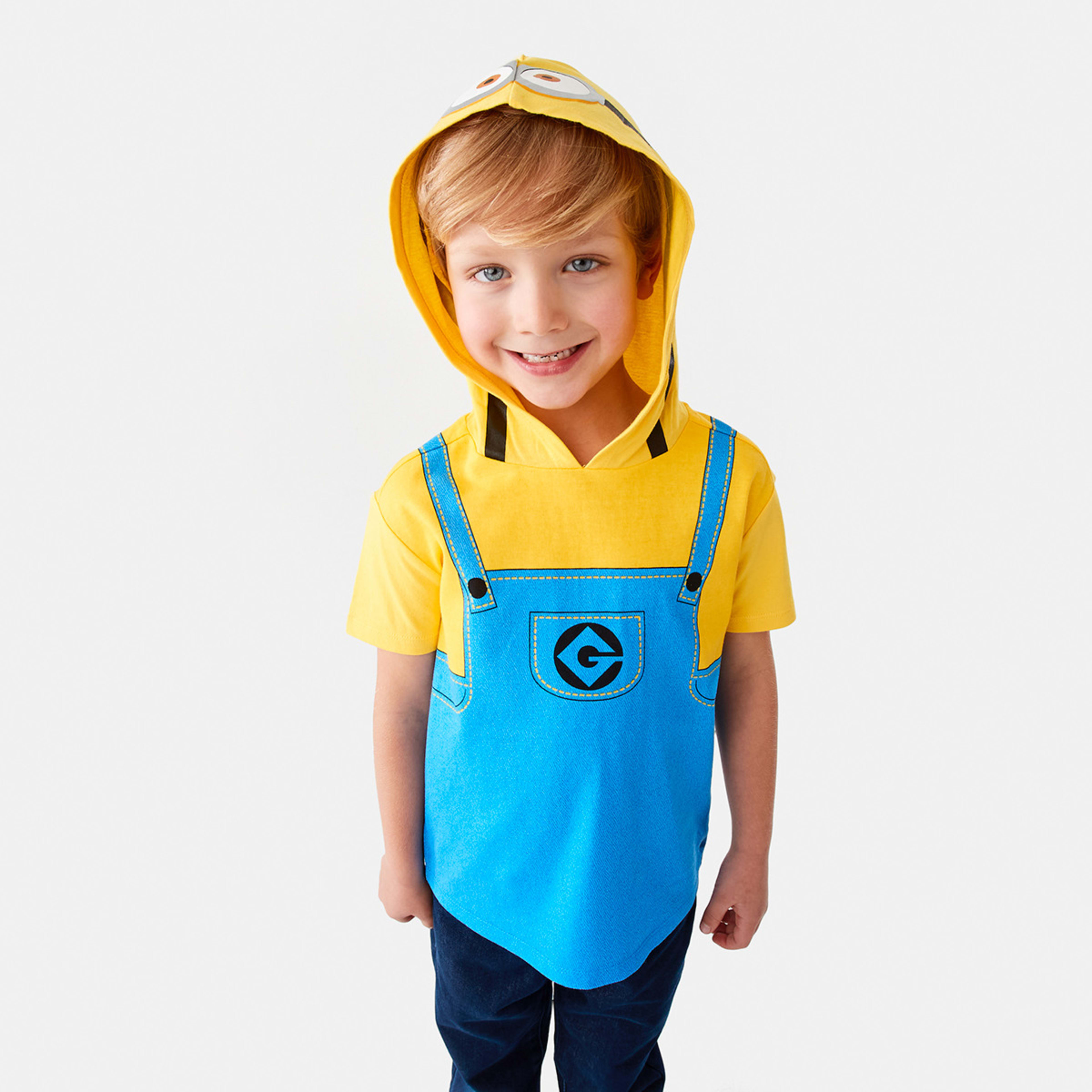 1 Minions License Hooded Print T-shirt Minions, 1 of 9