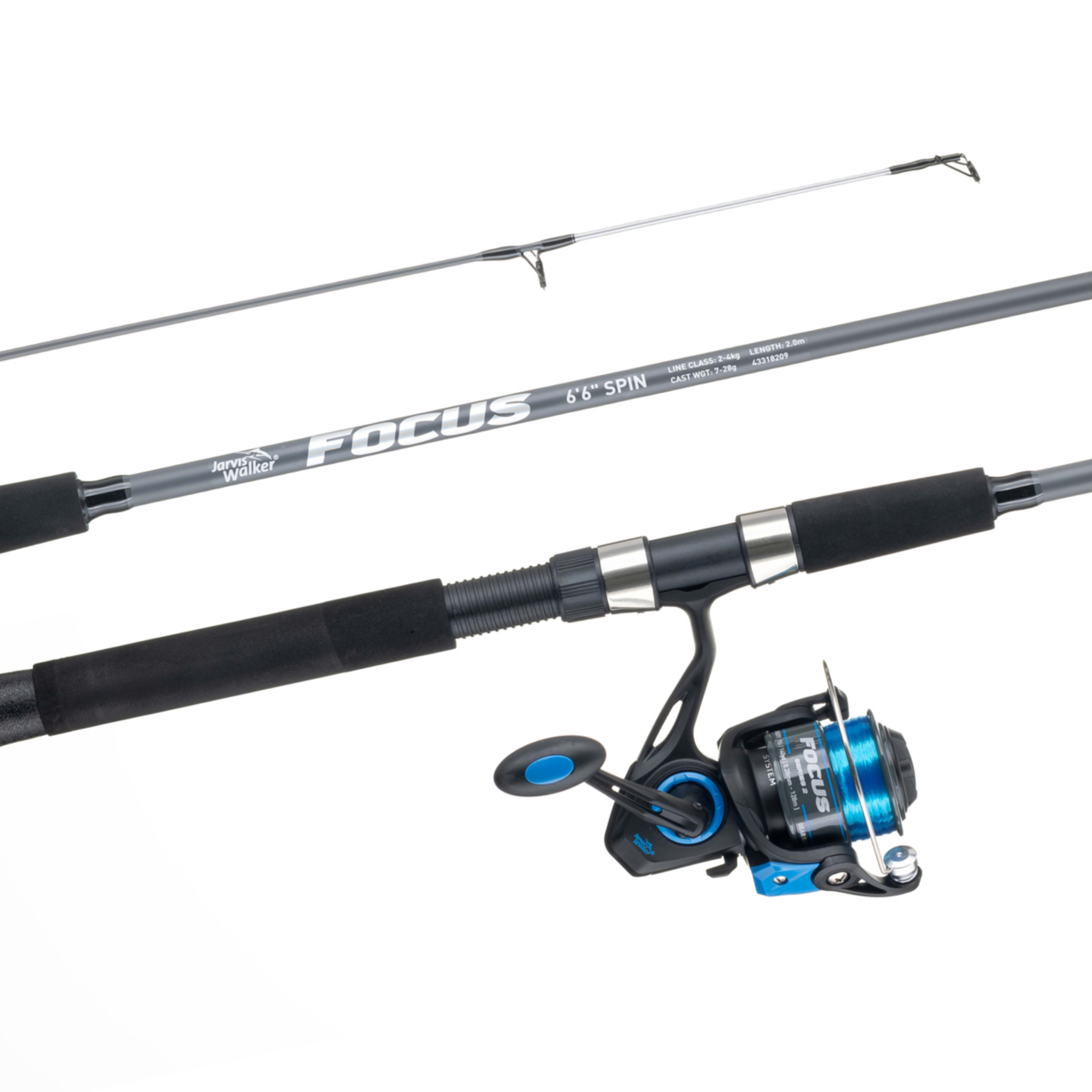 2 Jarvis Walker Focus Series 2 Spinning Estuary Combo - 6.6ft., Black and Blue, 2 of 9