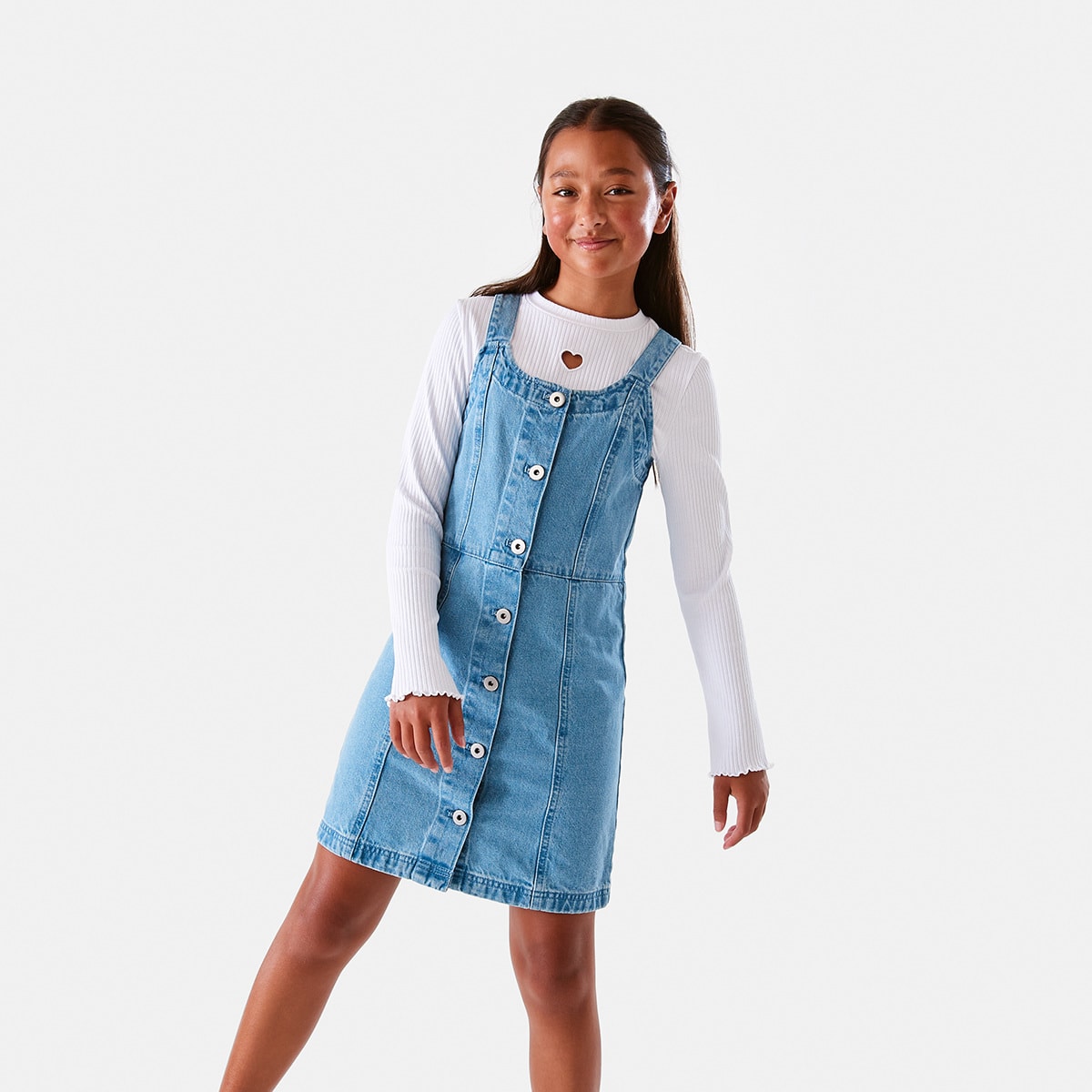 Denim overall dress on sale kmart