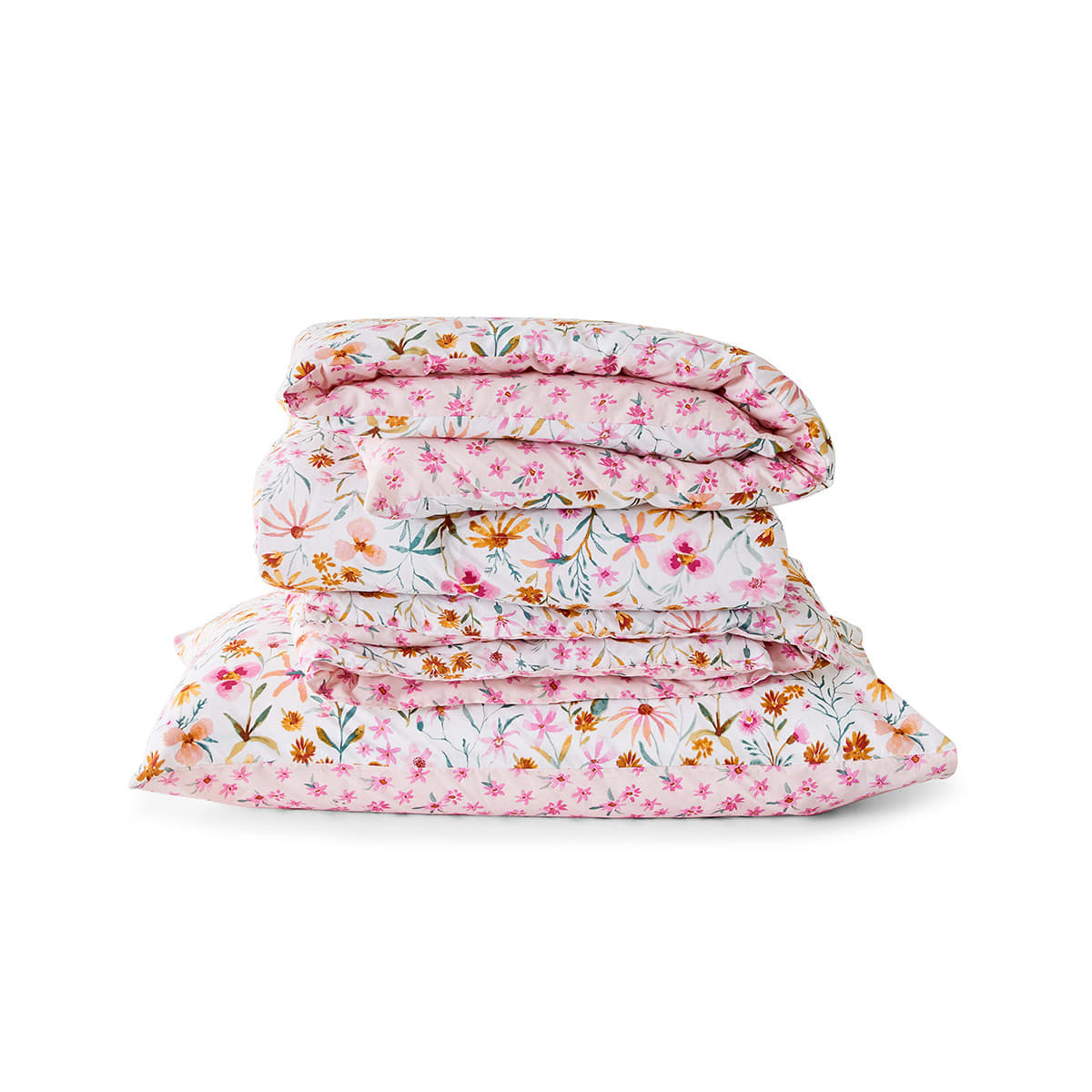 Sweet Floral Cotton Rich Reversible Comforter Set Single Bed Kmart