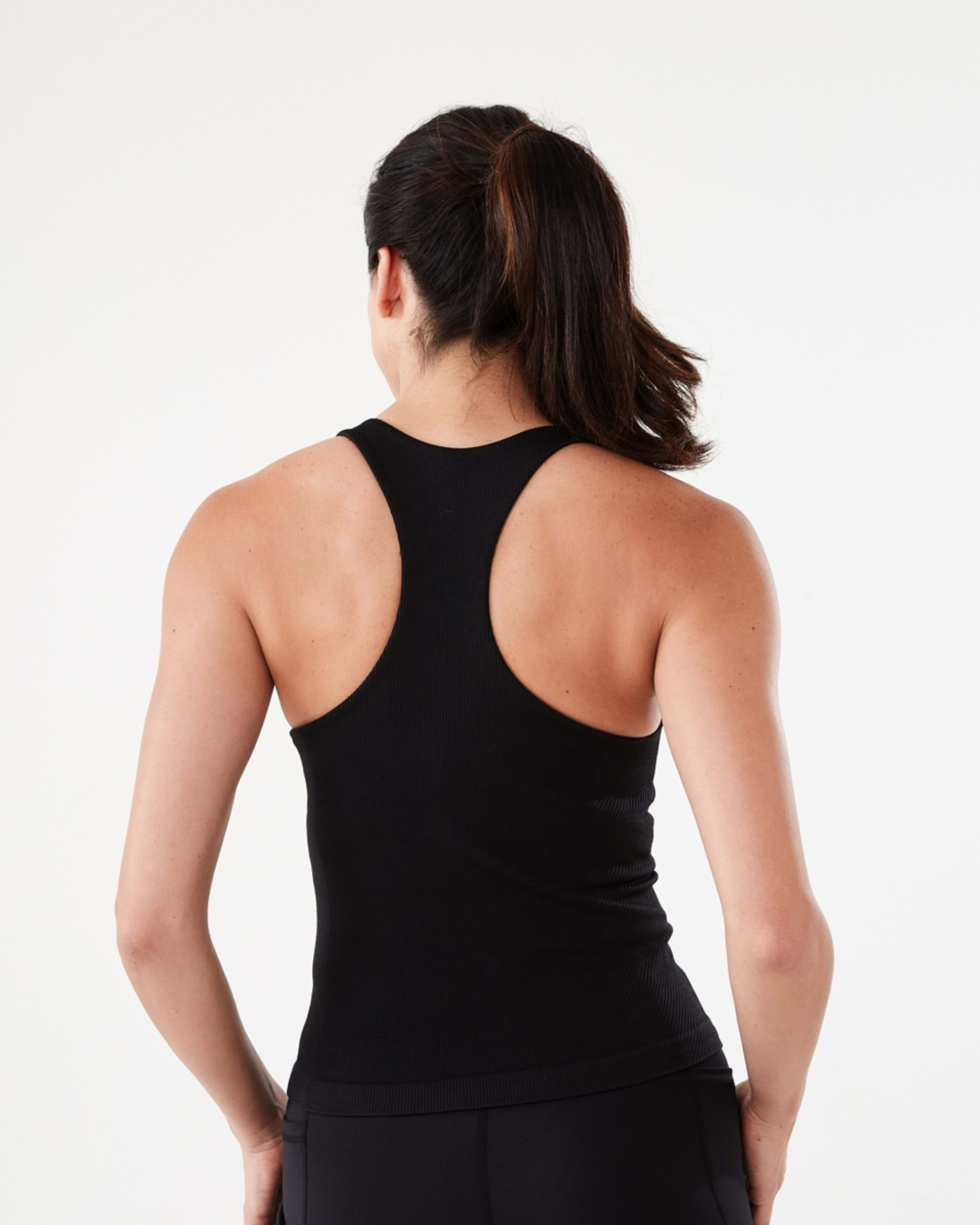 3 Active Womens Seamfree Shelf Bra Tank Black, 3 of 6