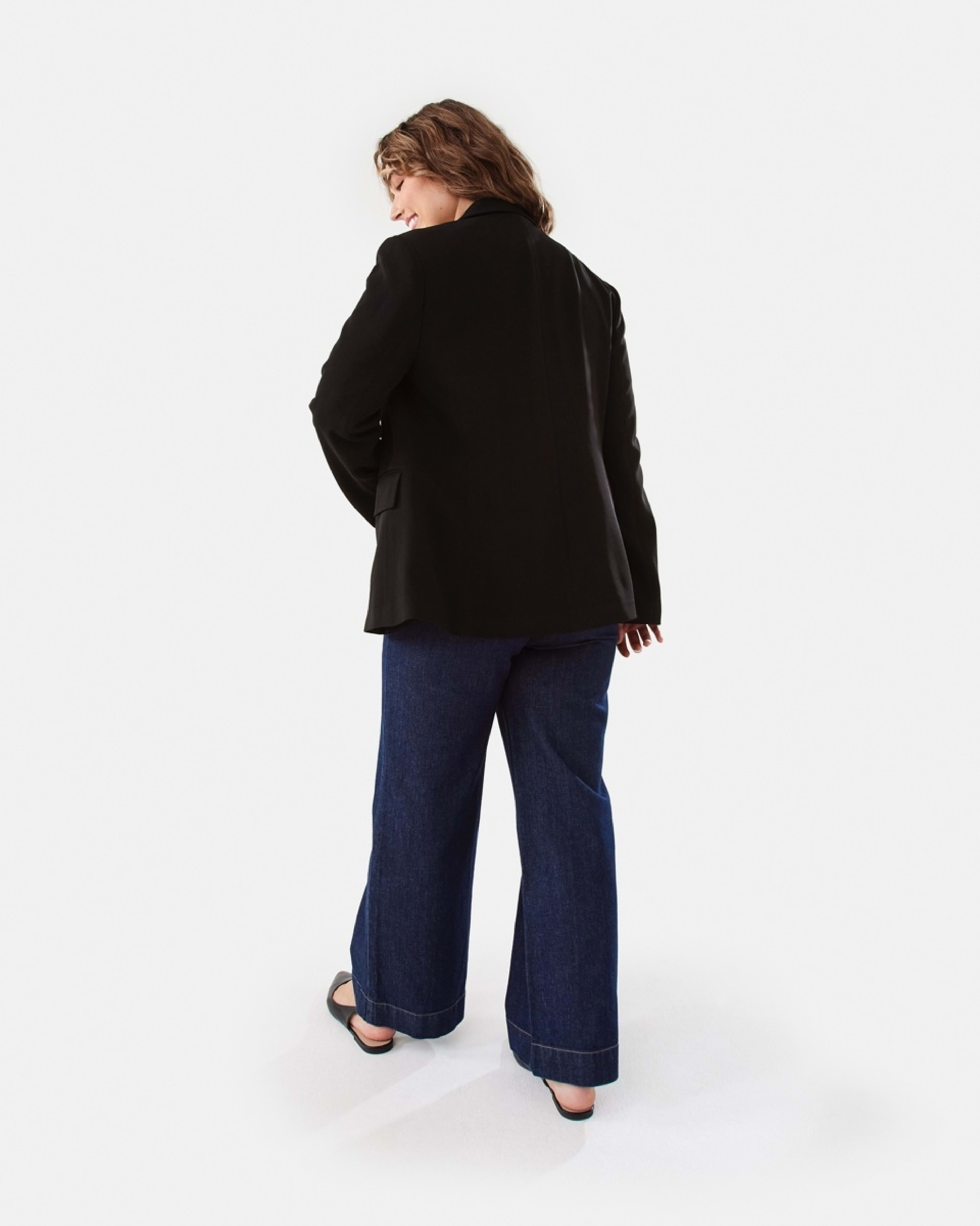 5 Premium Double Breasted Blazer Black, 5 of 8