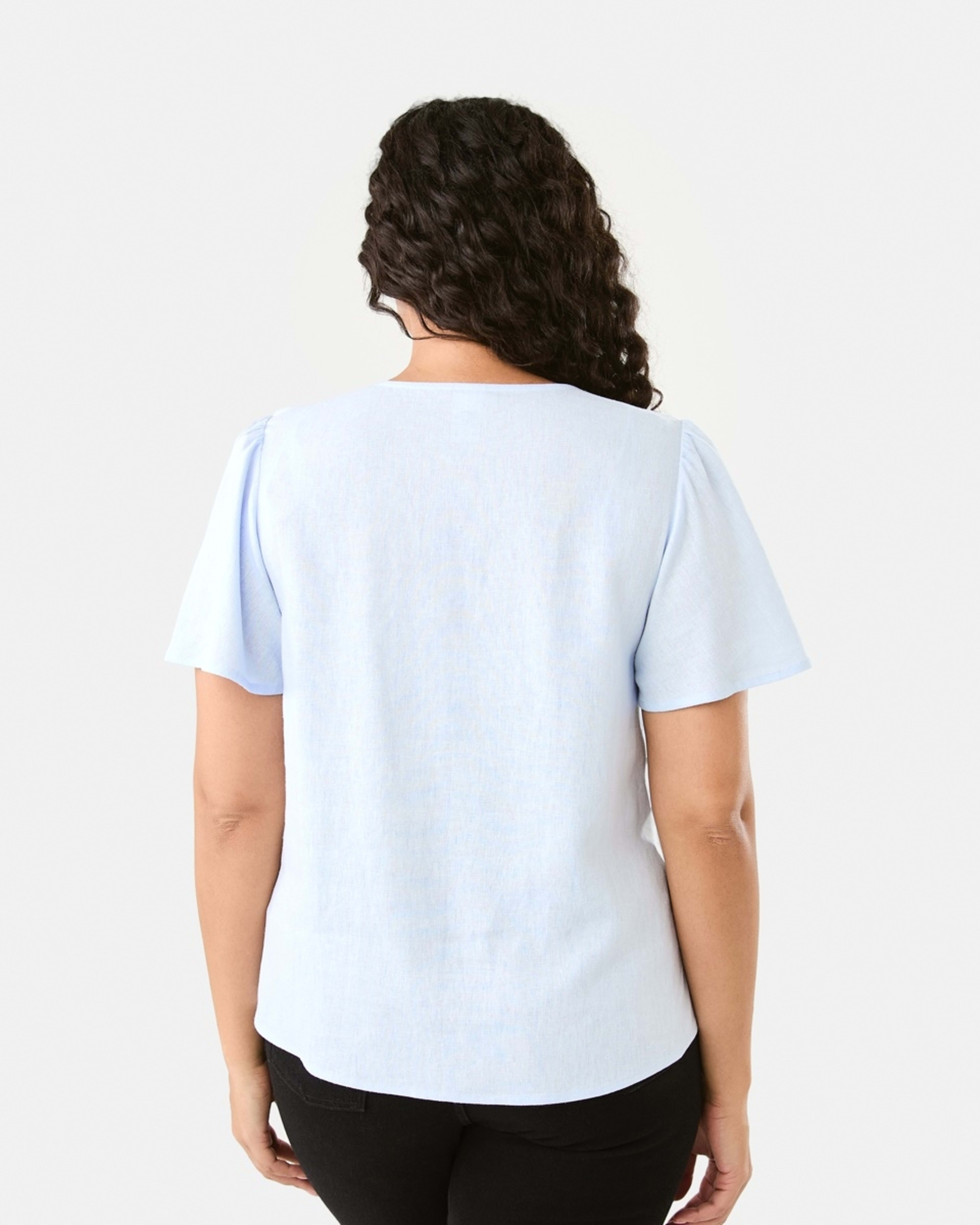 3 Short Sleeve Femme Top Blu Bysde, 3 of 7