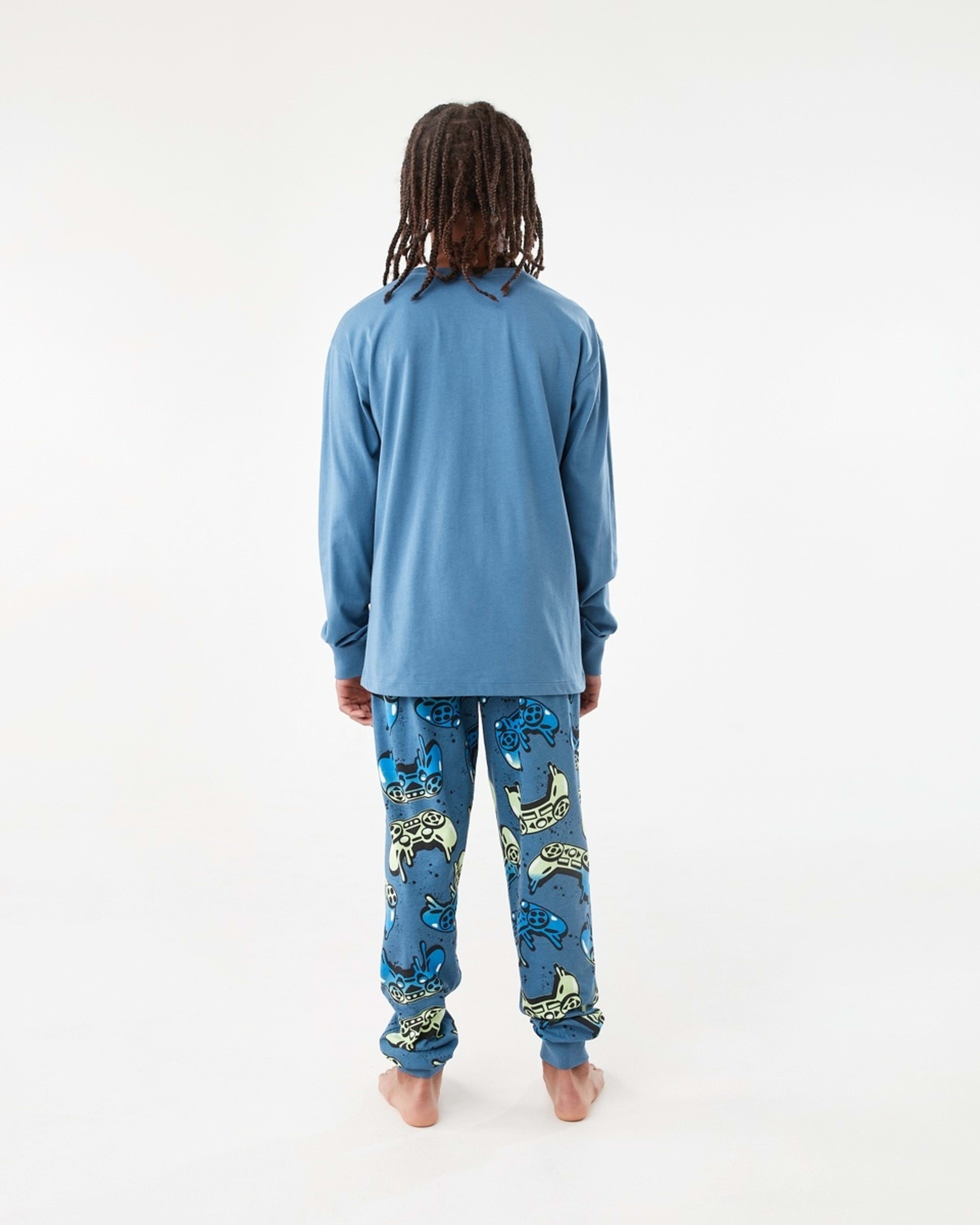 2 Jersey Pyjama Set Chill Out Blue, 2 of 8