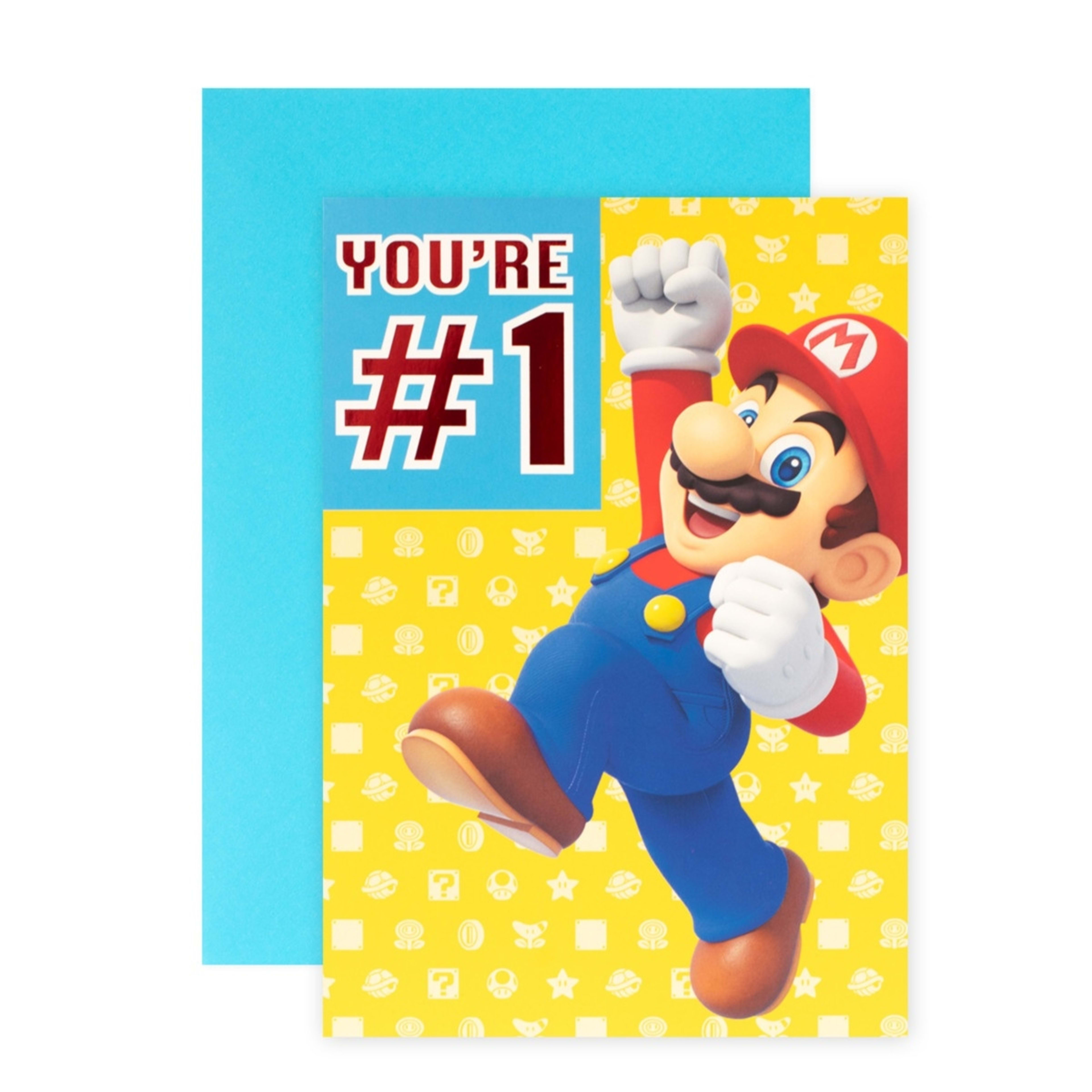 1 Hallmark Nintendo Mario Father's Day Card - Number 1, 1 of 3