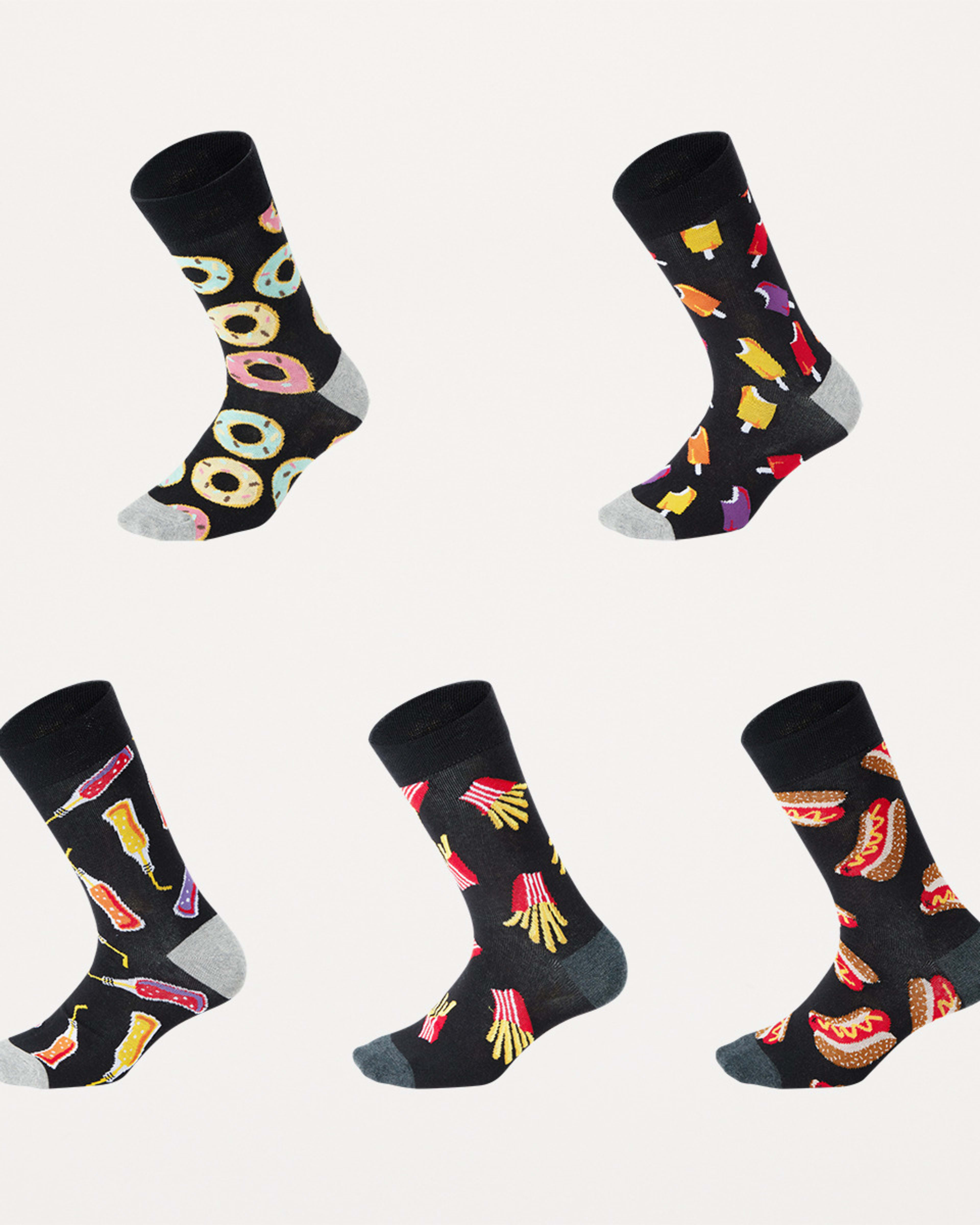 5 Pack Pattern Socks Kmart