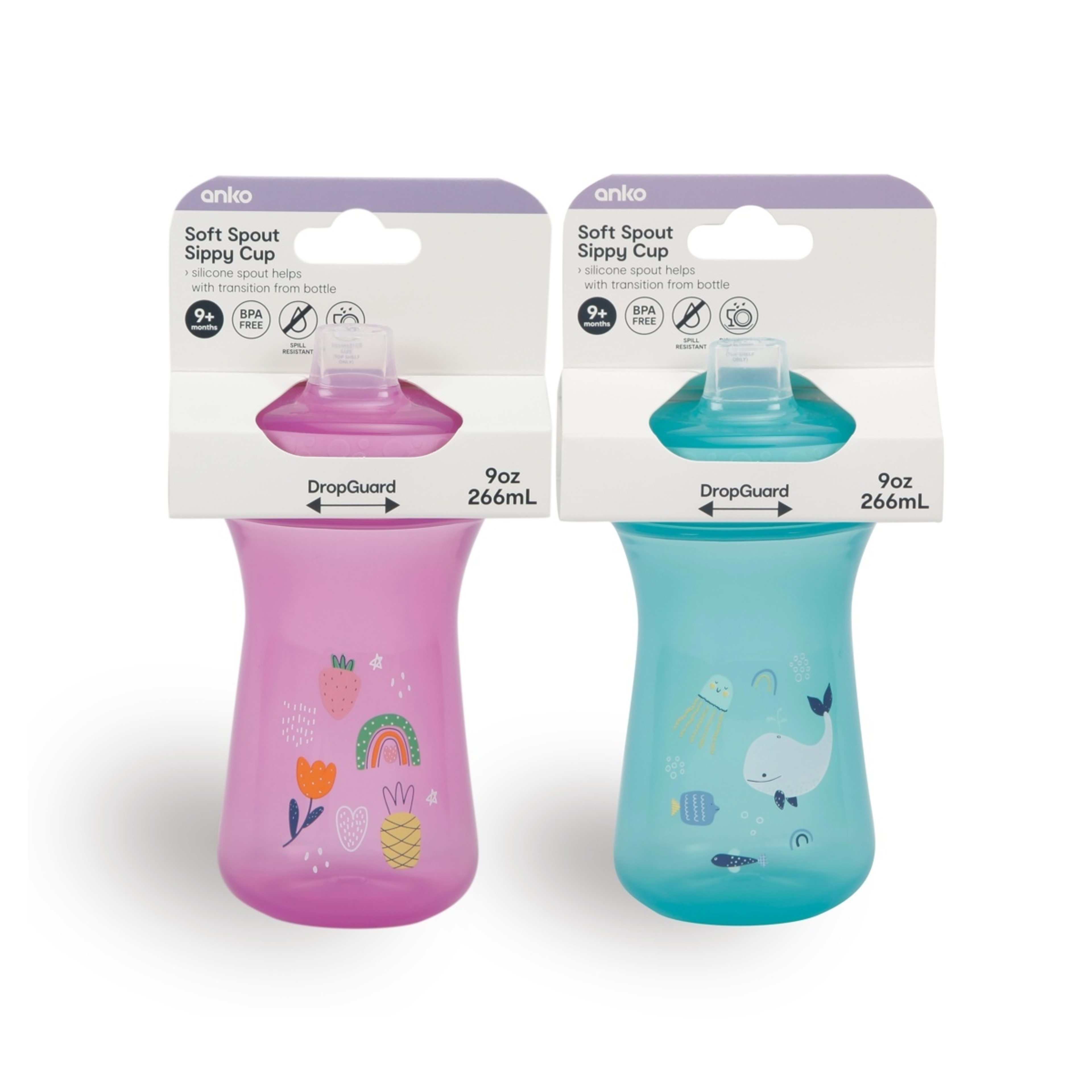 4 Soft Spout Sippy Cup - Assorted, 4 of 4