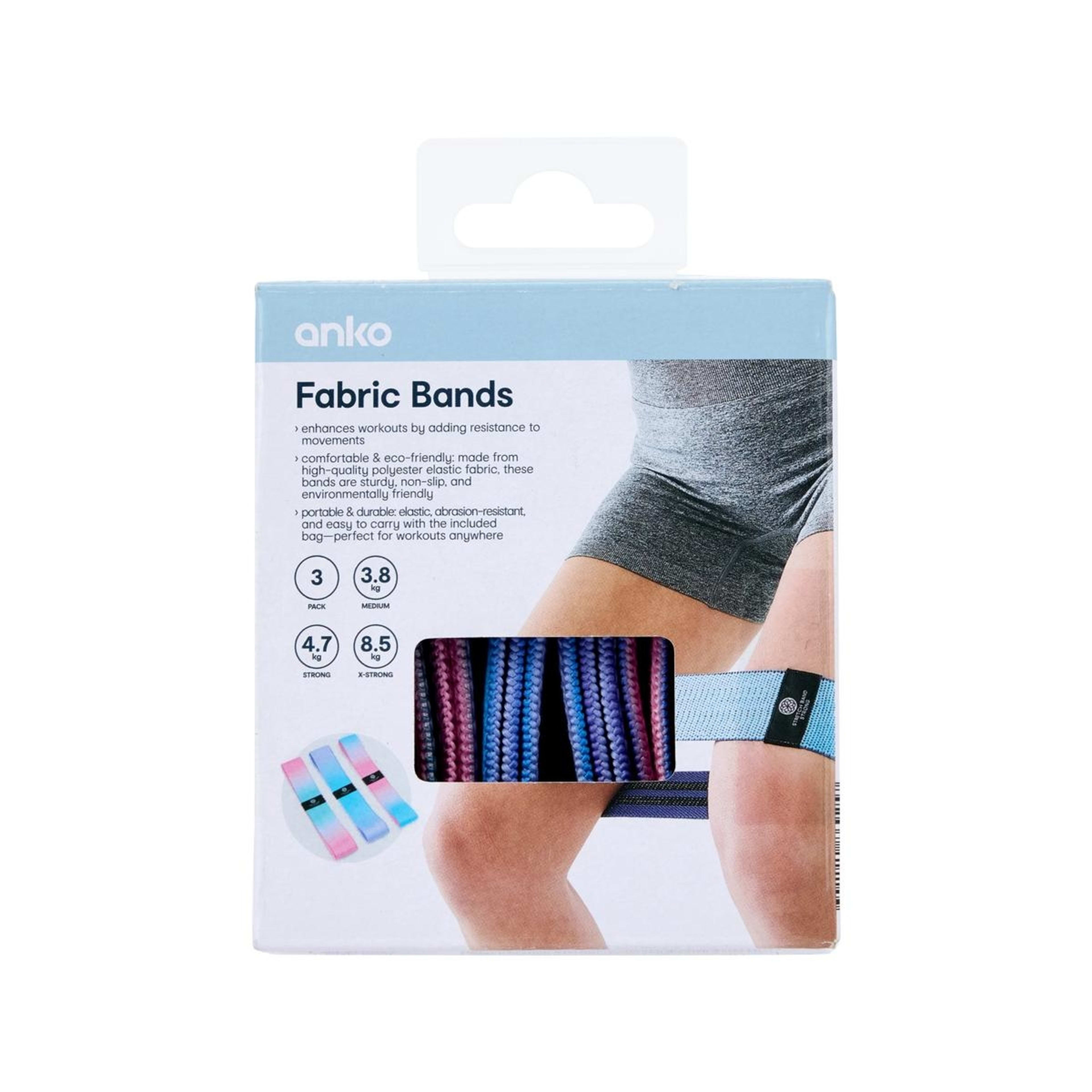 9 3 Pack Fabric Resistance Bands, 9 of 10