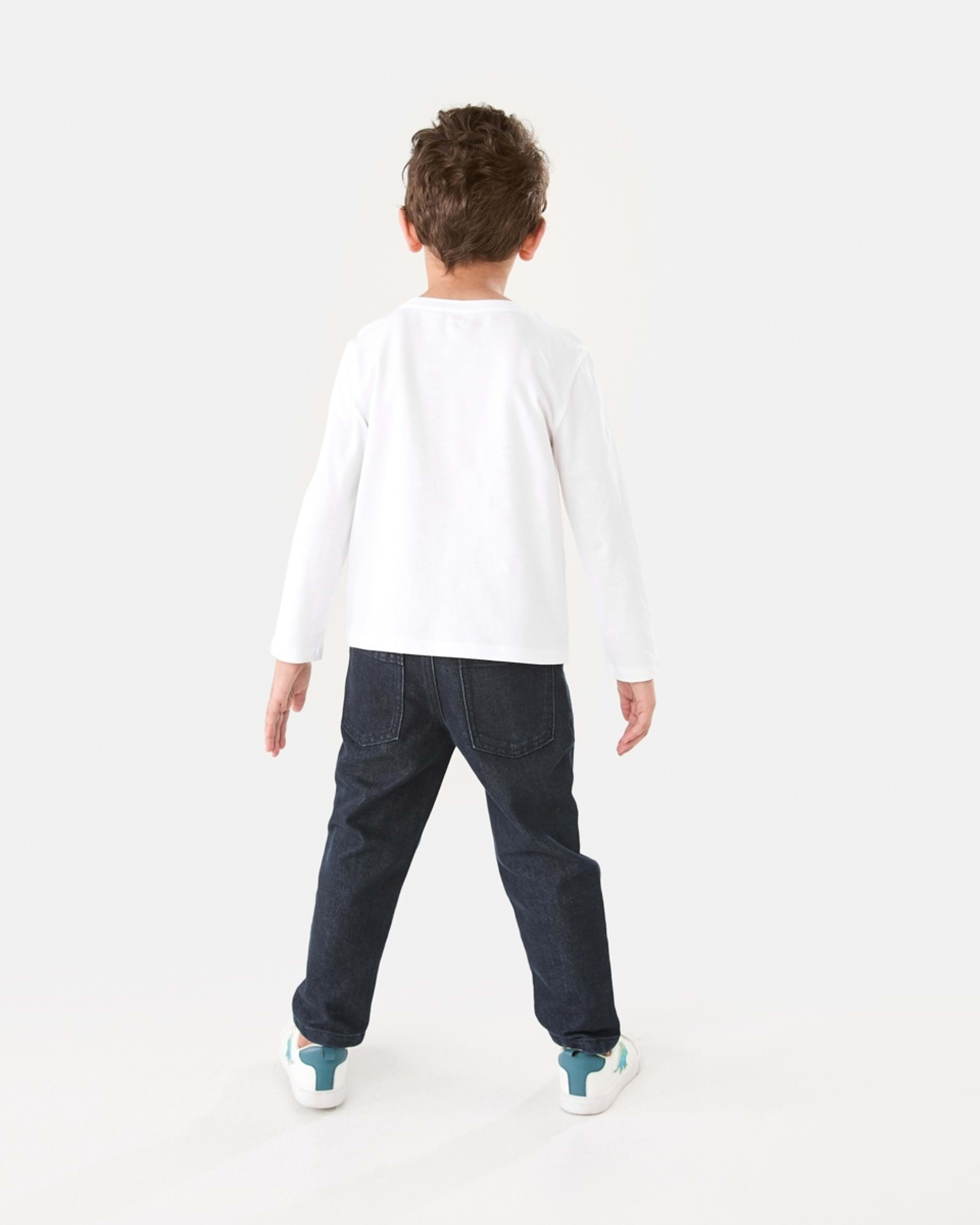 7 Long Sleeve Plain T-shirt White, 7 of 9