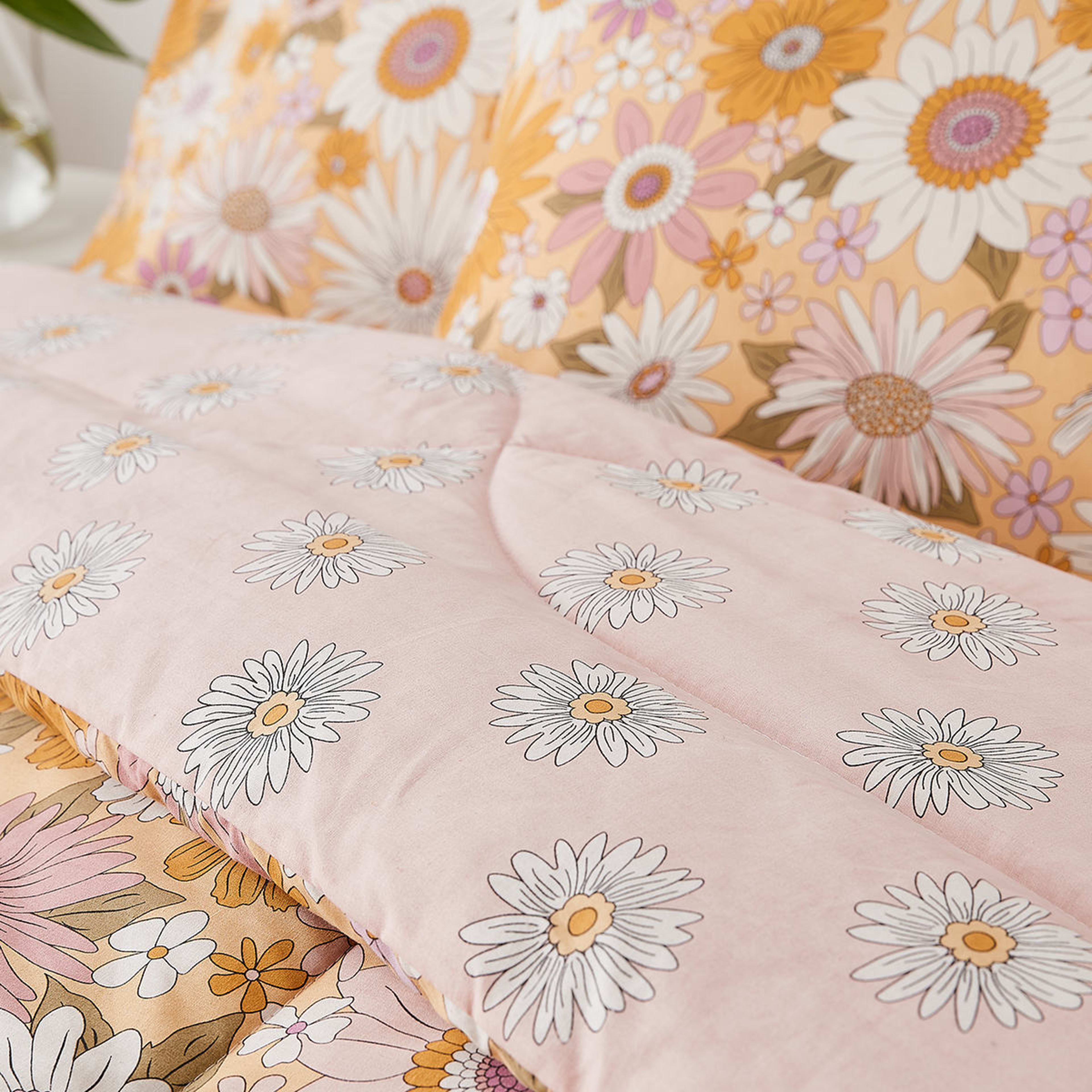 Clementina Cotton Rich Reversible Comforter Set Double Bed Kmart NZ