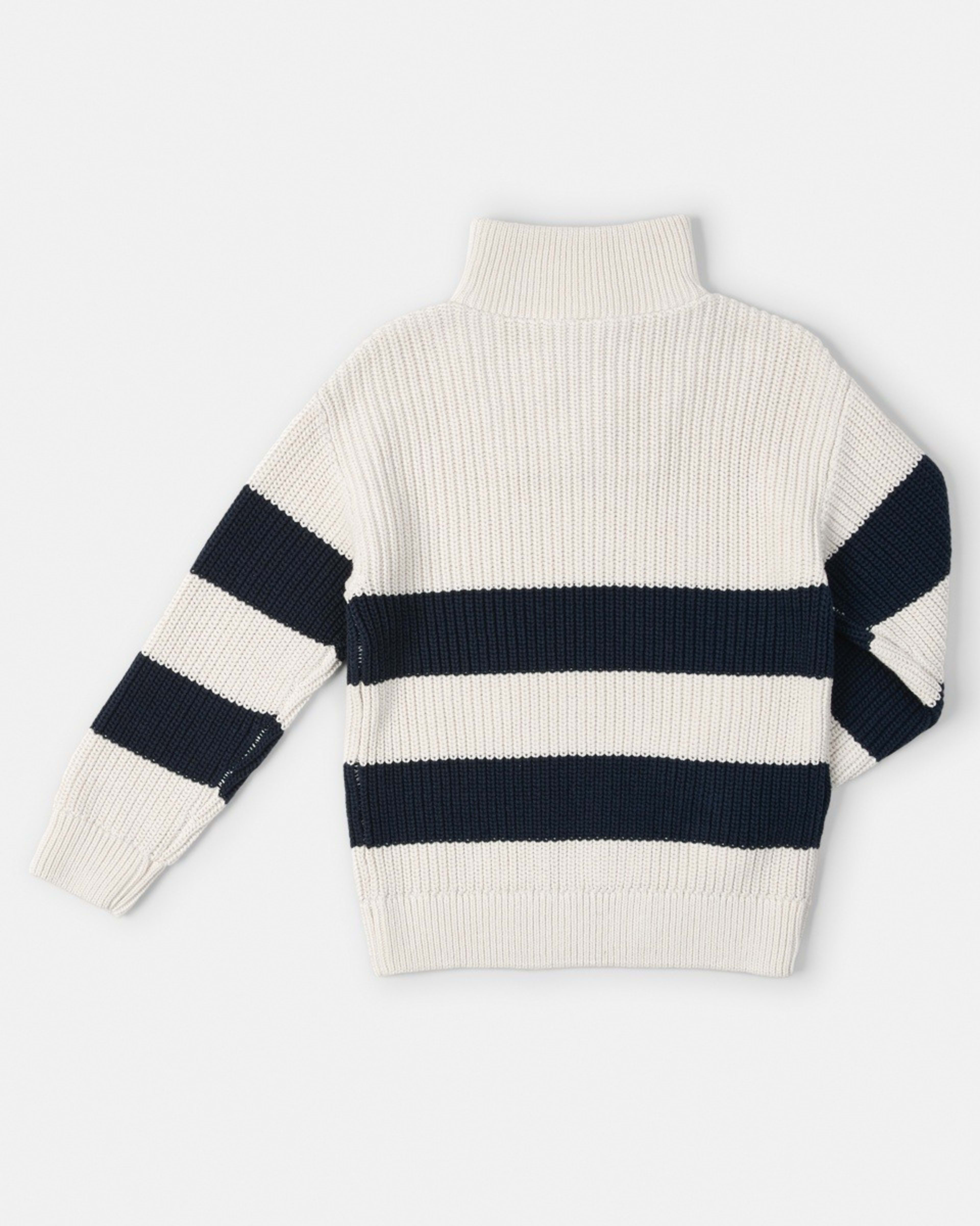 9 Funnel Neck Knit Top Bge Stripe, 9 of 9