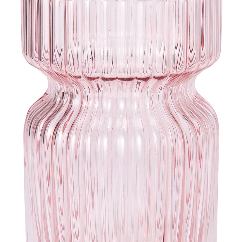 Small Pink Ribbed Vase - Kmart