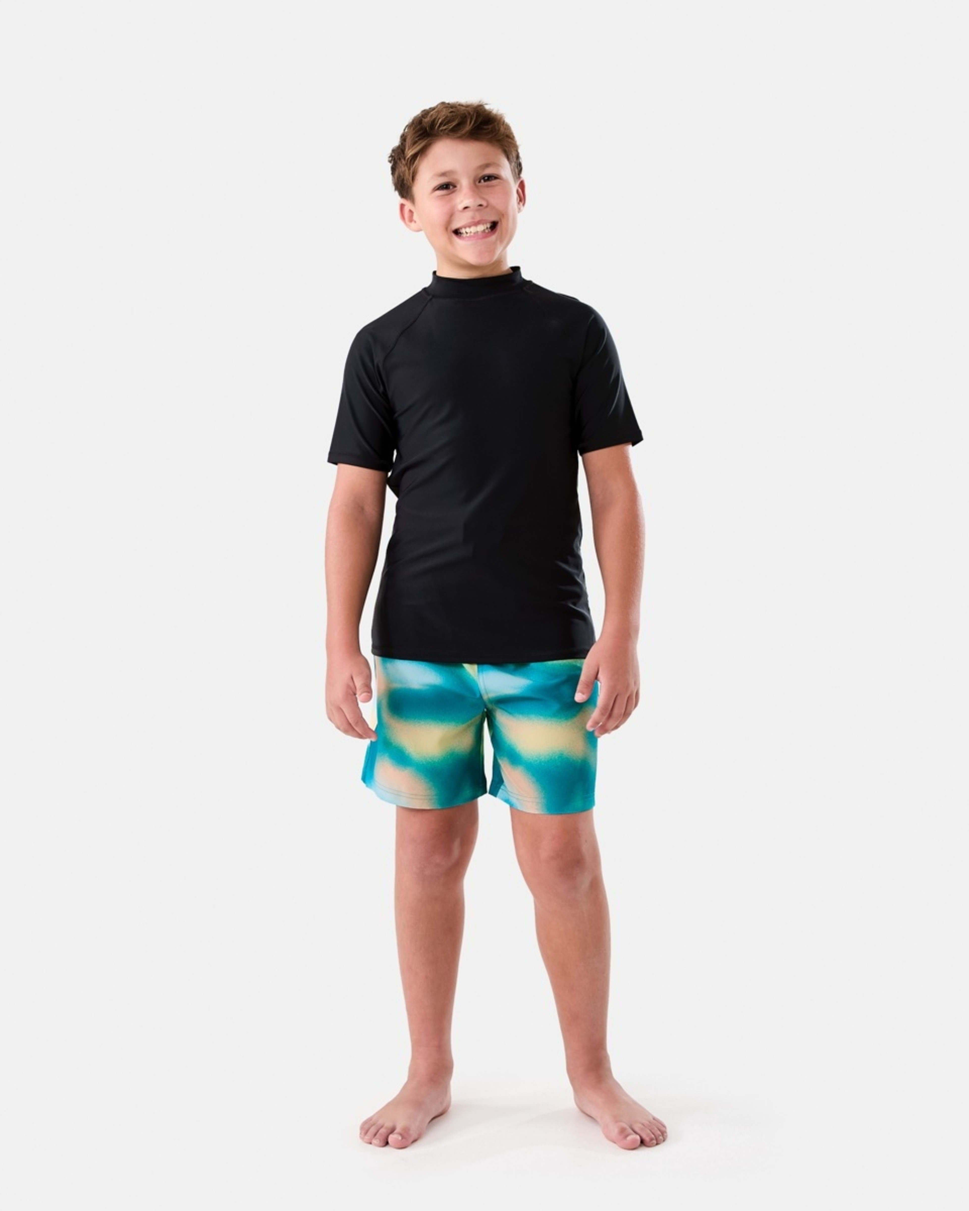 5 Longline Printed Swim Shorts Grn Surf, 5 of 7