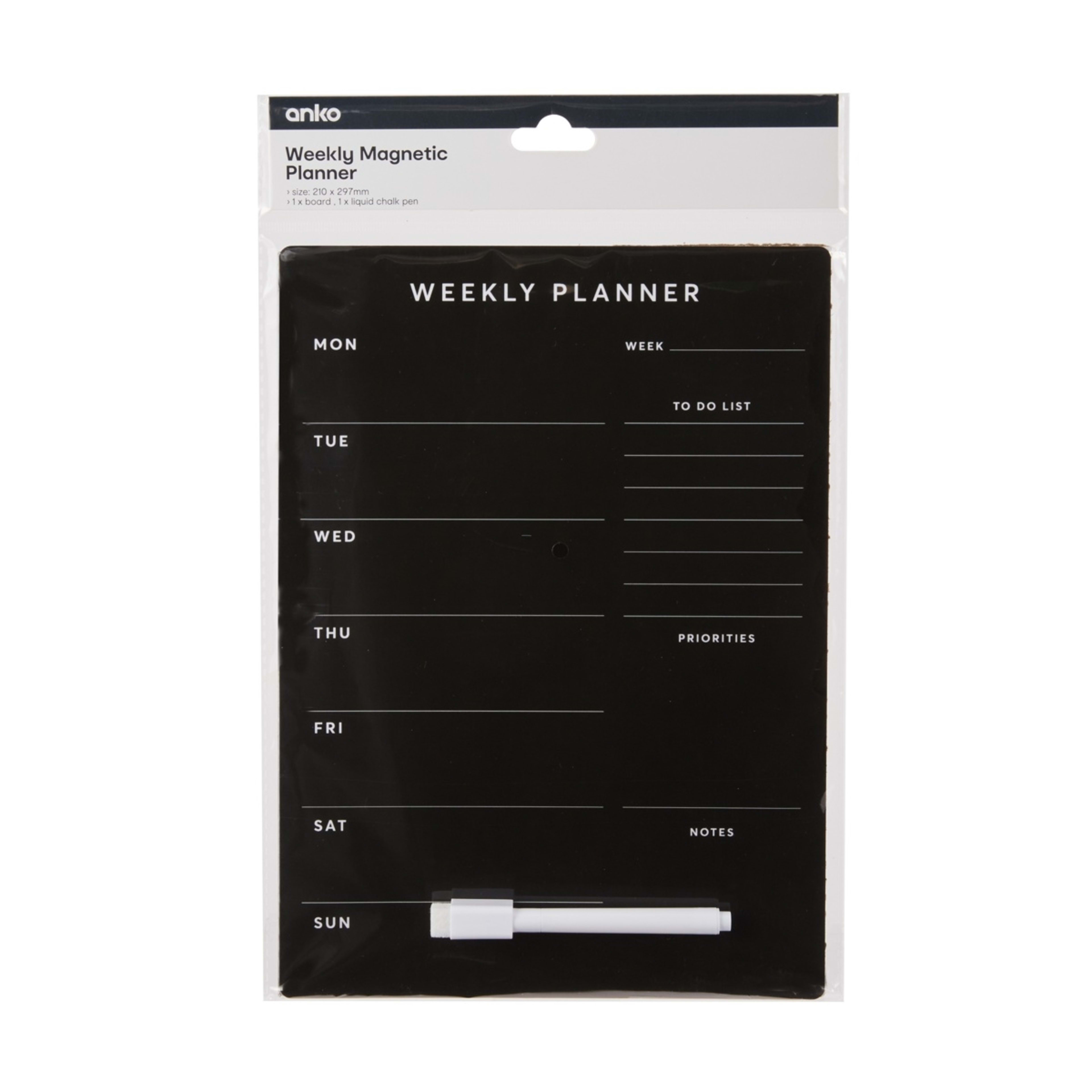 8 Weekly Magnetic Planner - Black, 8 of 8