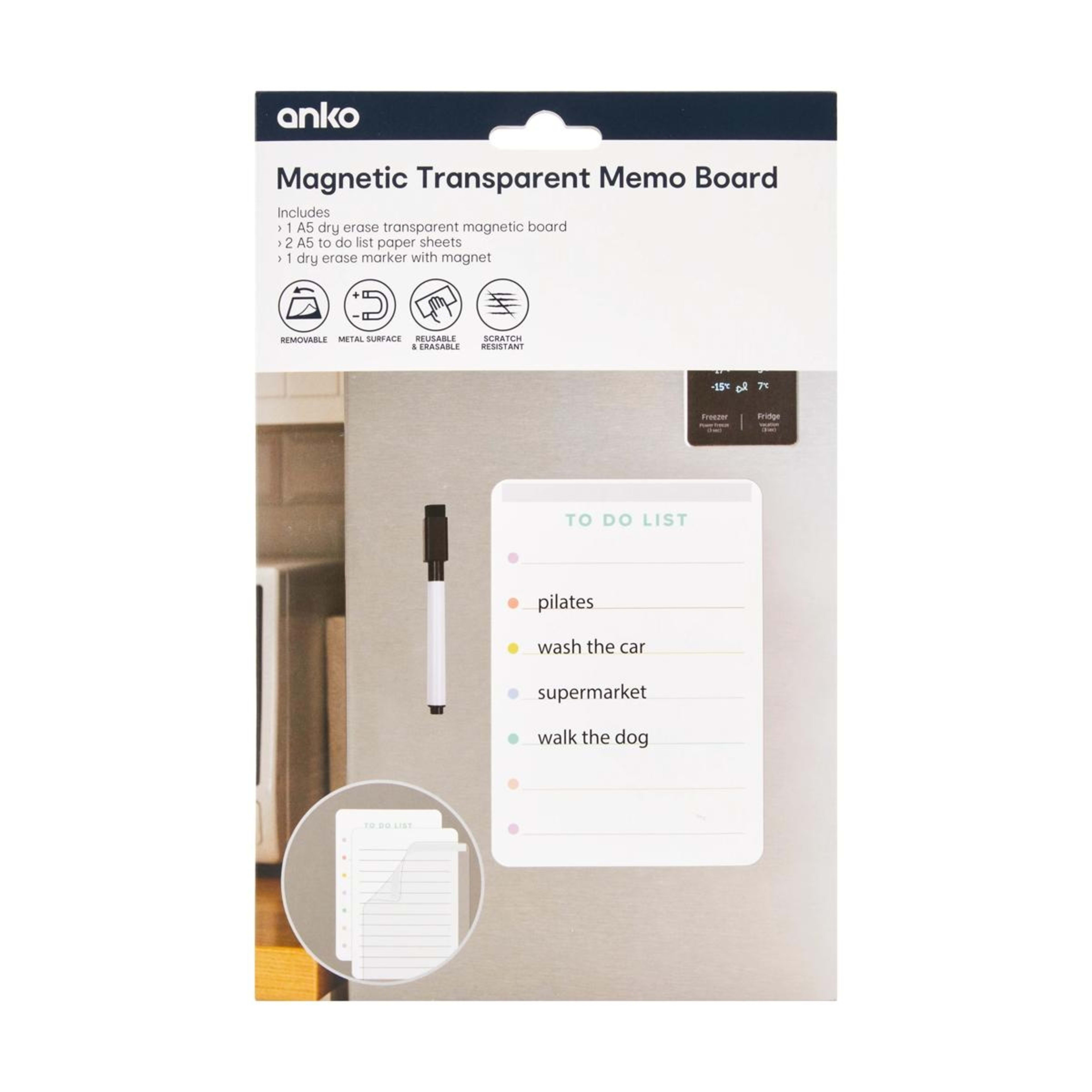 5 Magnetic Transparent Memo Board, 5 of 6