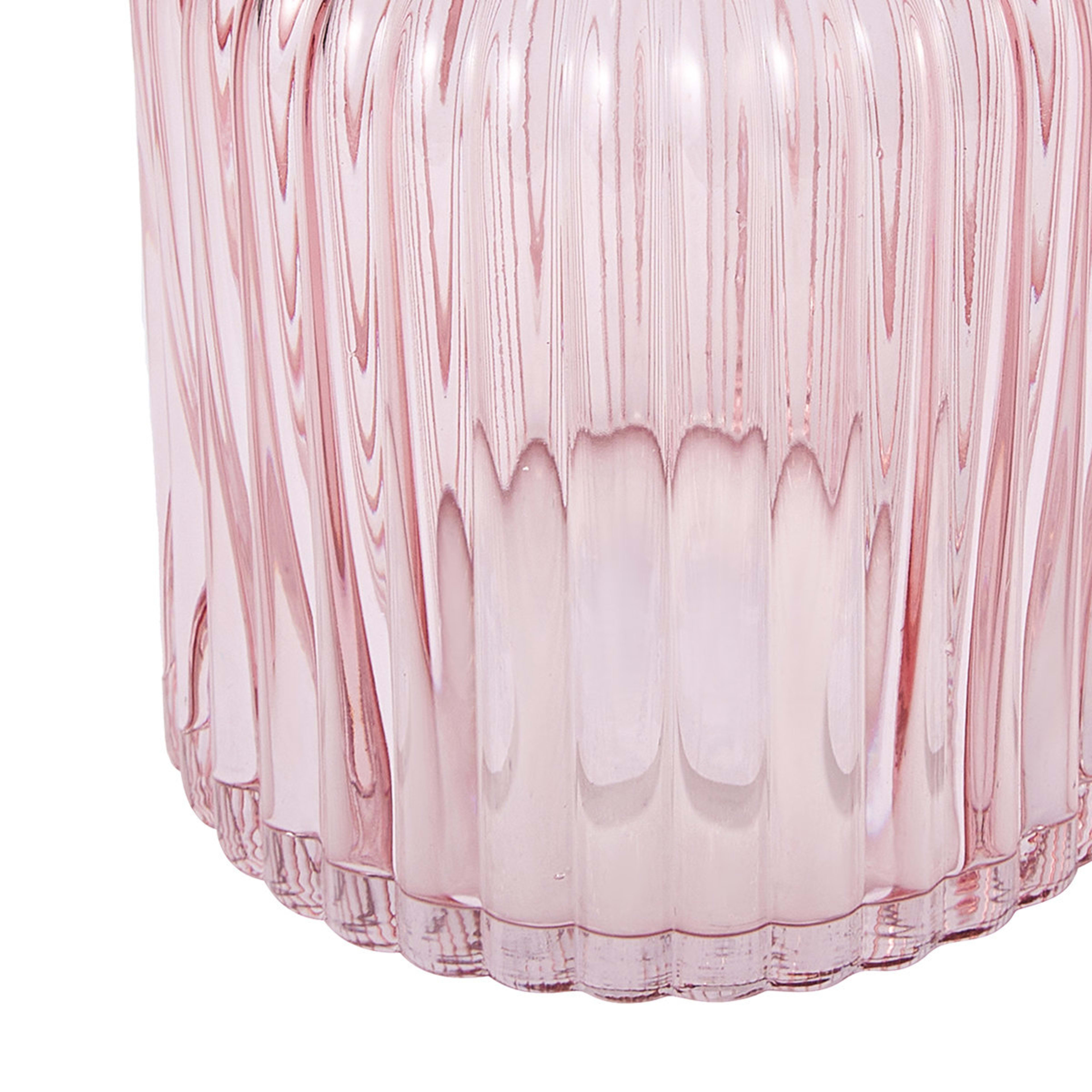 Small Pink Ribbed Vase Kmart
