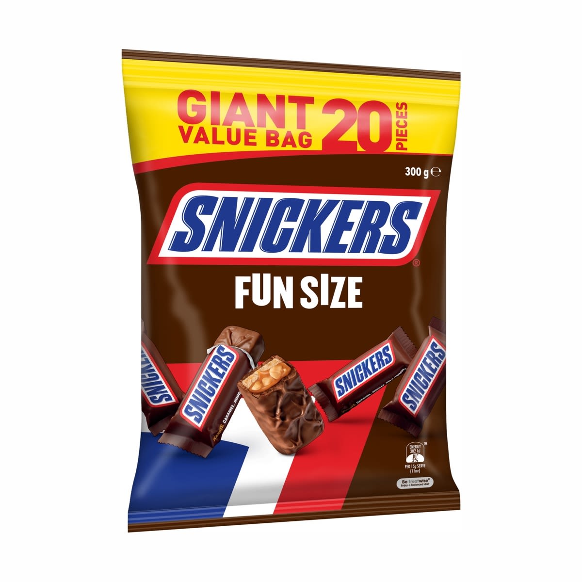 20 Piece Snickers Fun Size Giant Value Pack 300g - Kmart