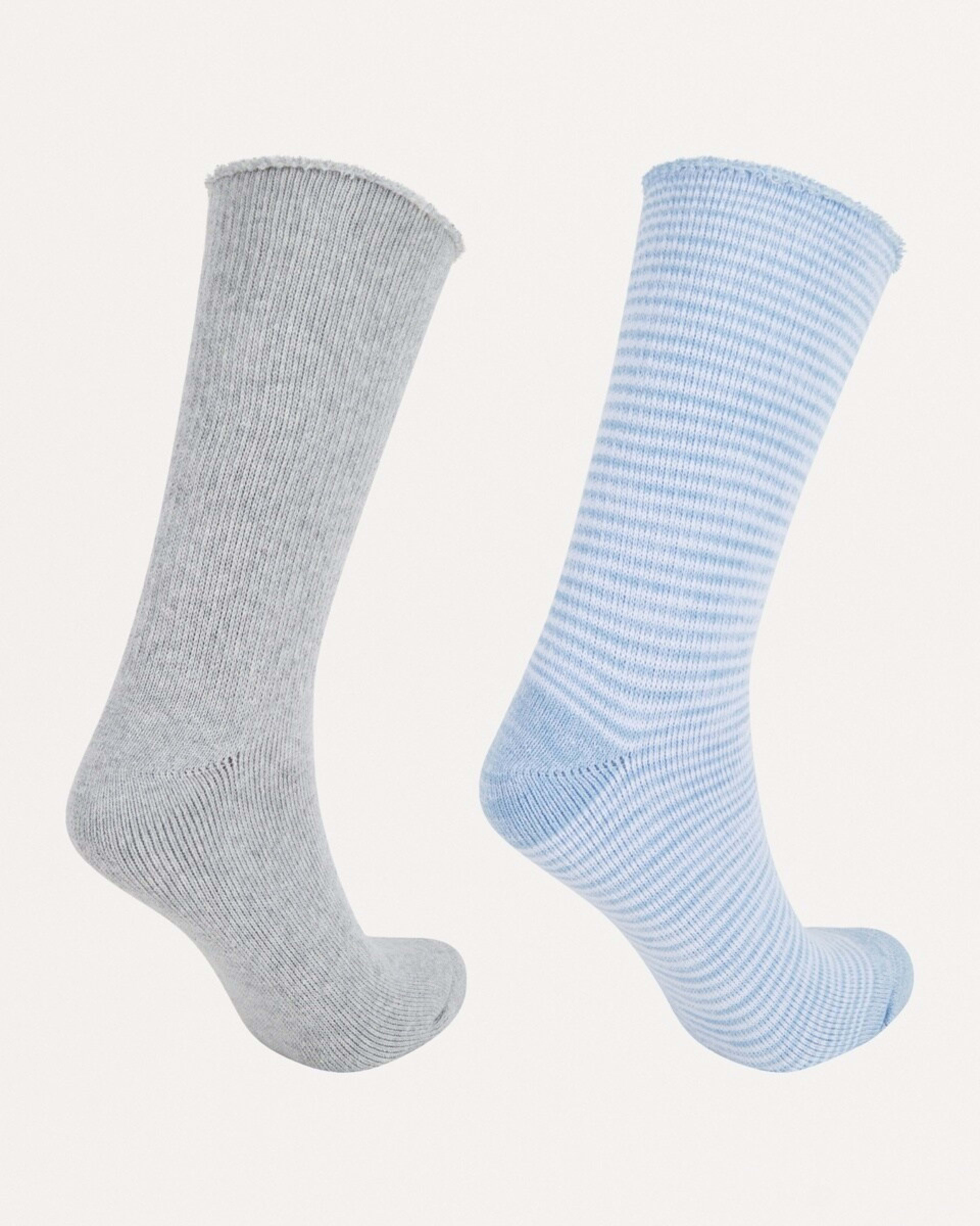 2 2 Pack Outdoor Hiking Socks Blu Stripe, 2 of 3