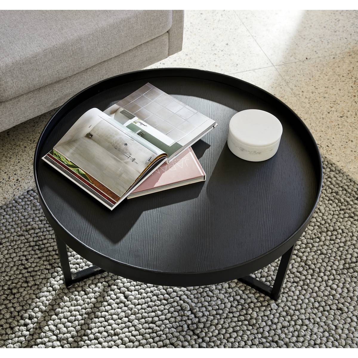 kmart black noir coffee table