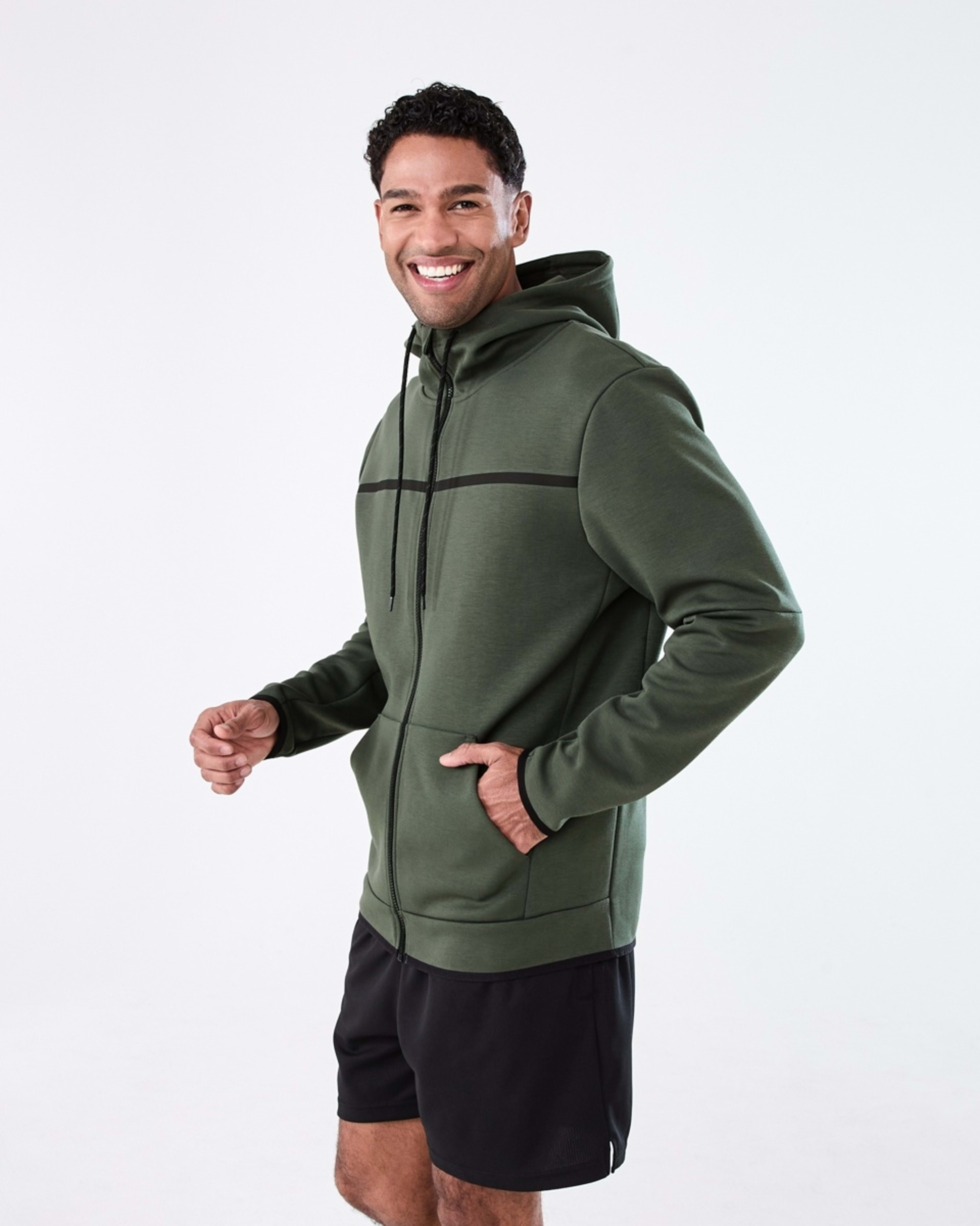 3 Active Mens Sports Hoodie DEEPEST GREEN, 3 of 7