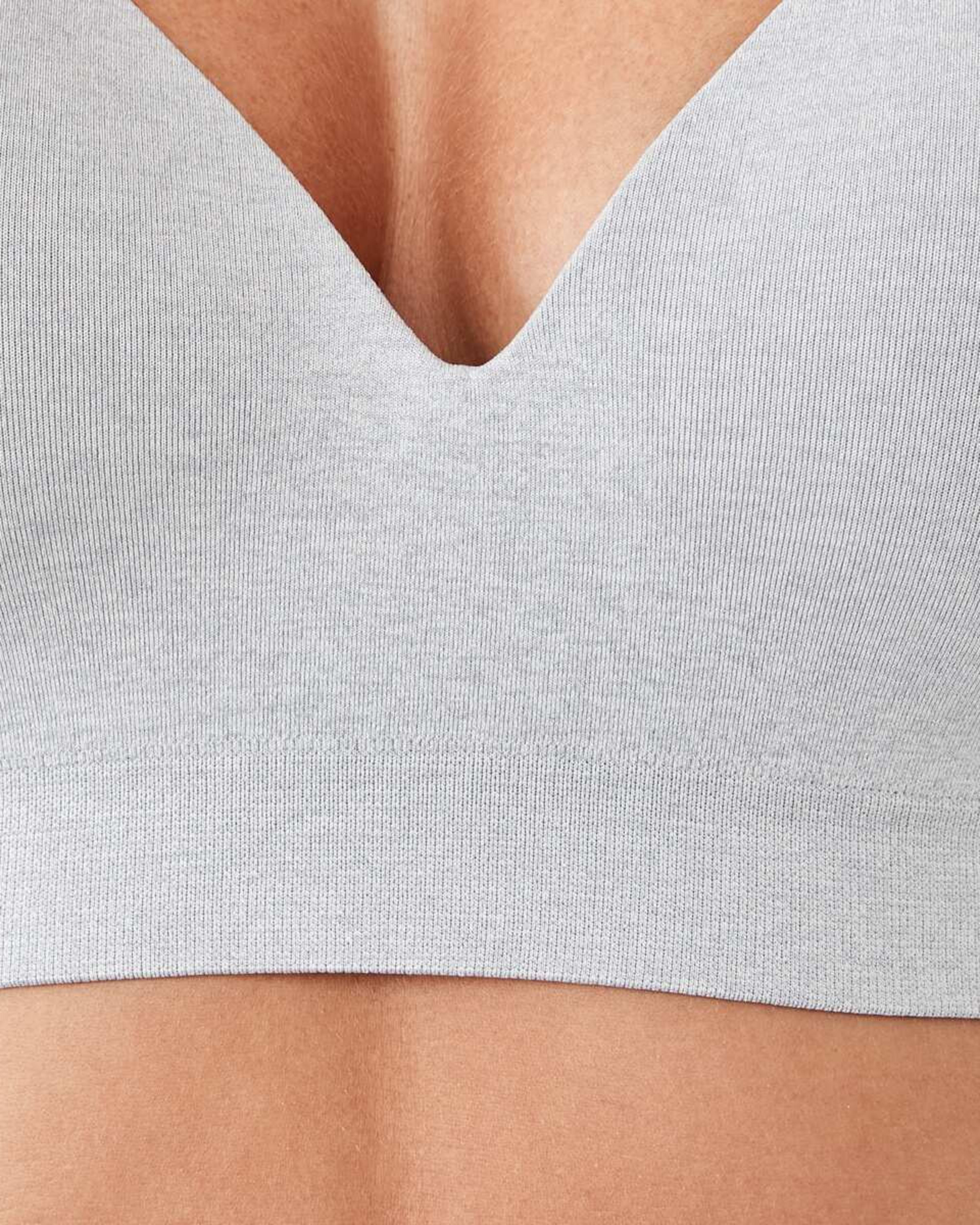 9 2 Pack Wirefree Racerback T-shirt Bra SILVER MARLE, WHITE, 9 of 10