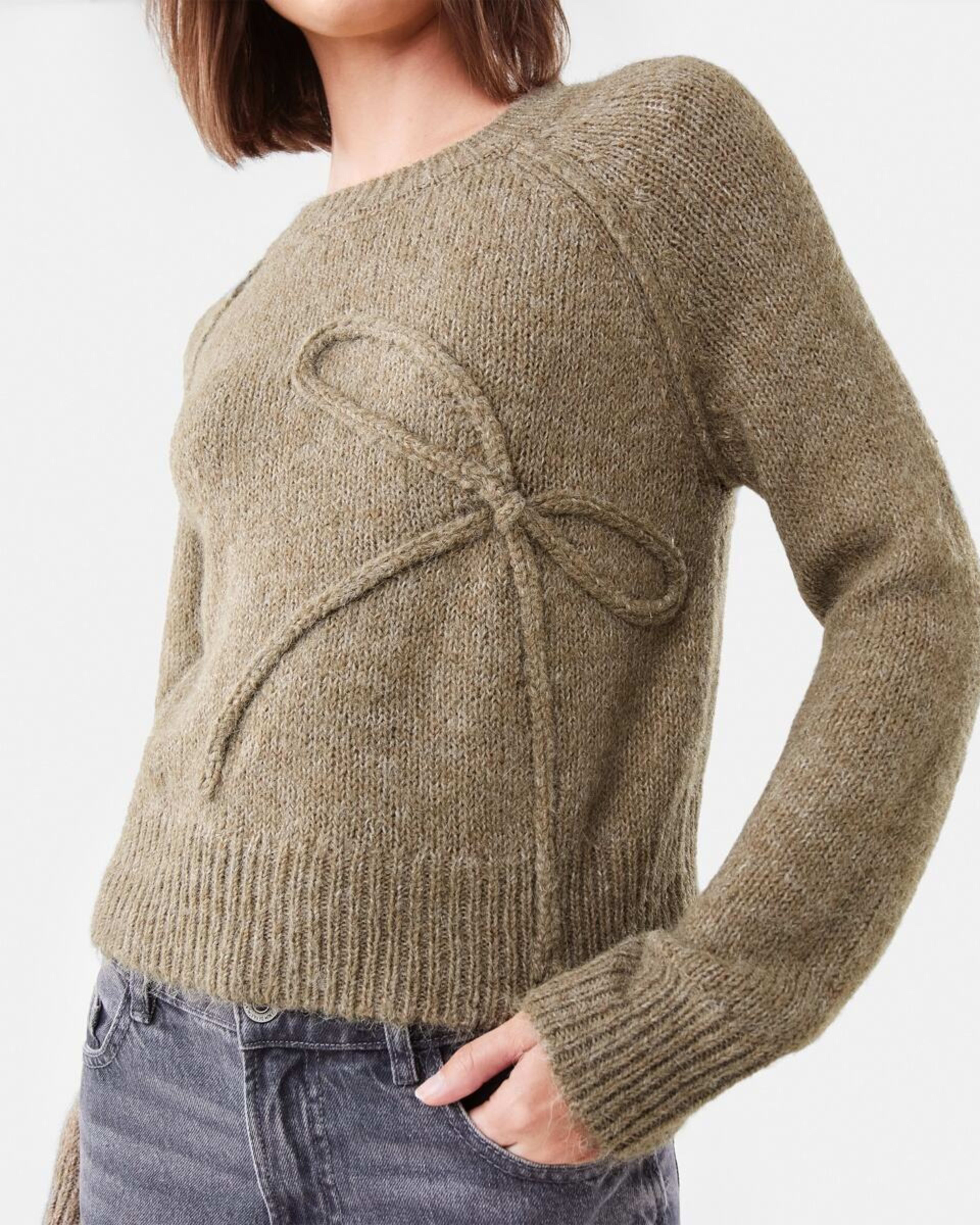 6 Bow Jumper Dune Marle, 6 of 8