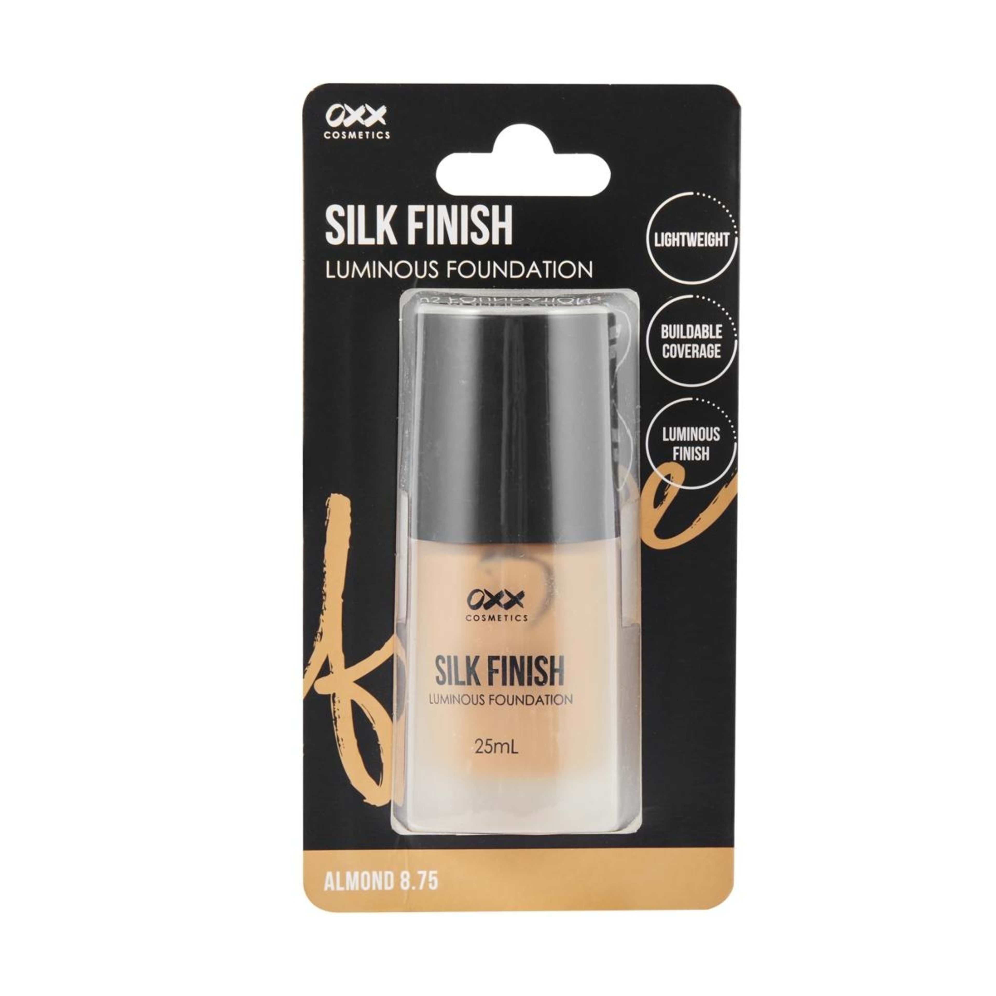 1 OXX Cosmetics Silk Finish Luminous Foundation - Almond 8.75
