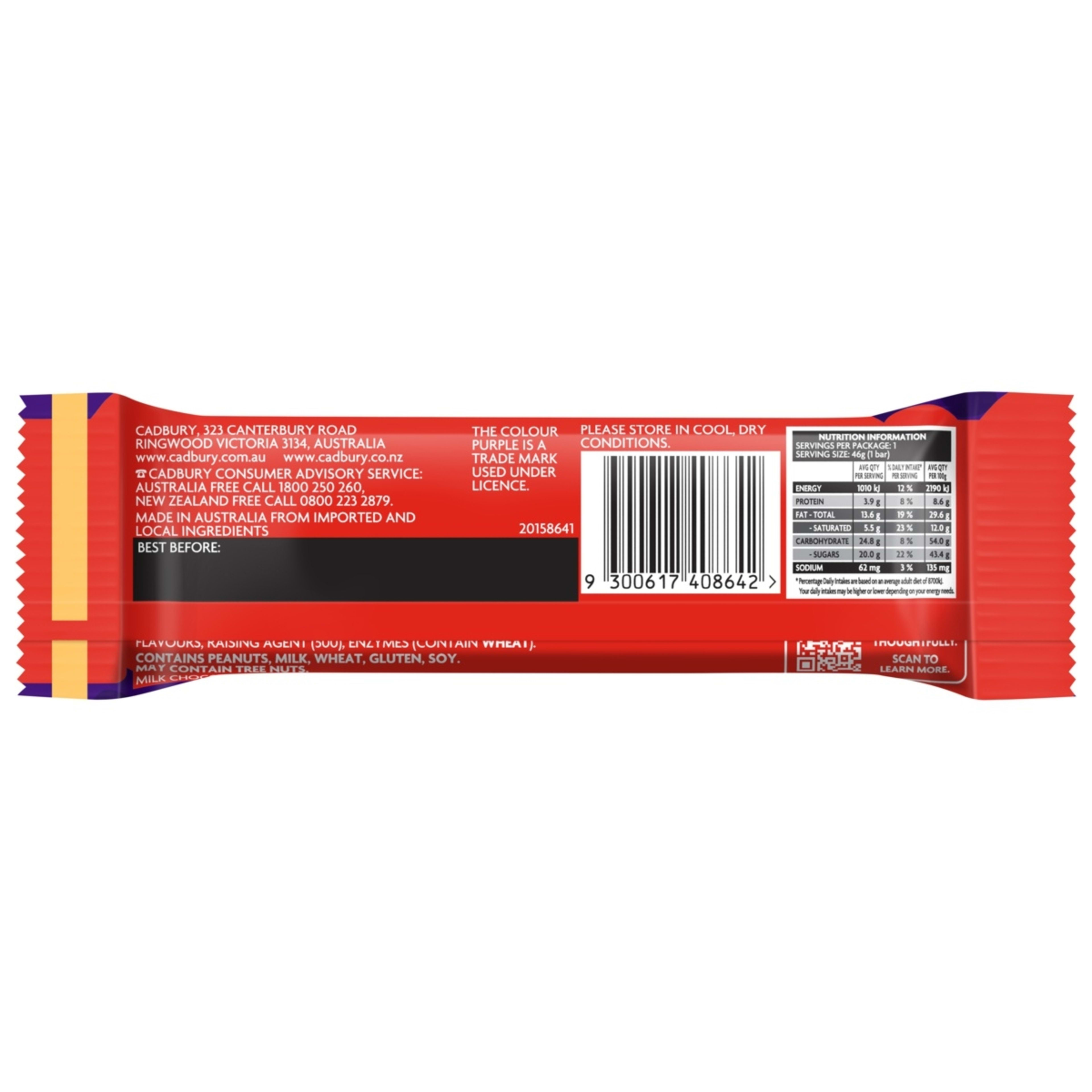 Cadbury Picnic Chocolate Bar 46g - Kmart