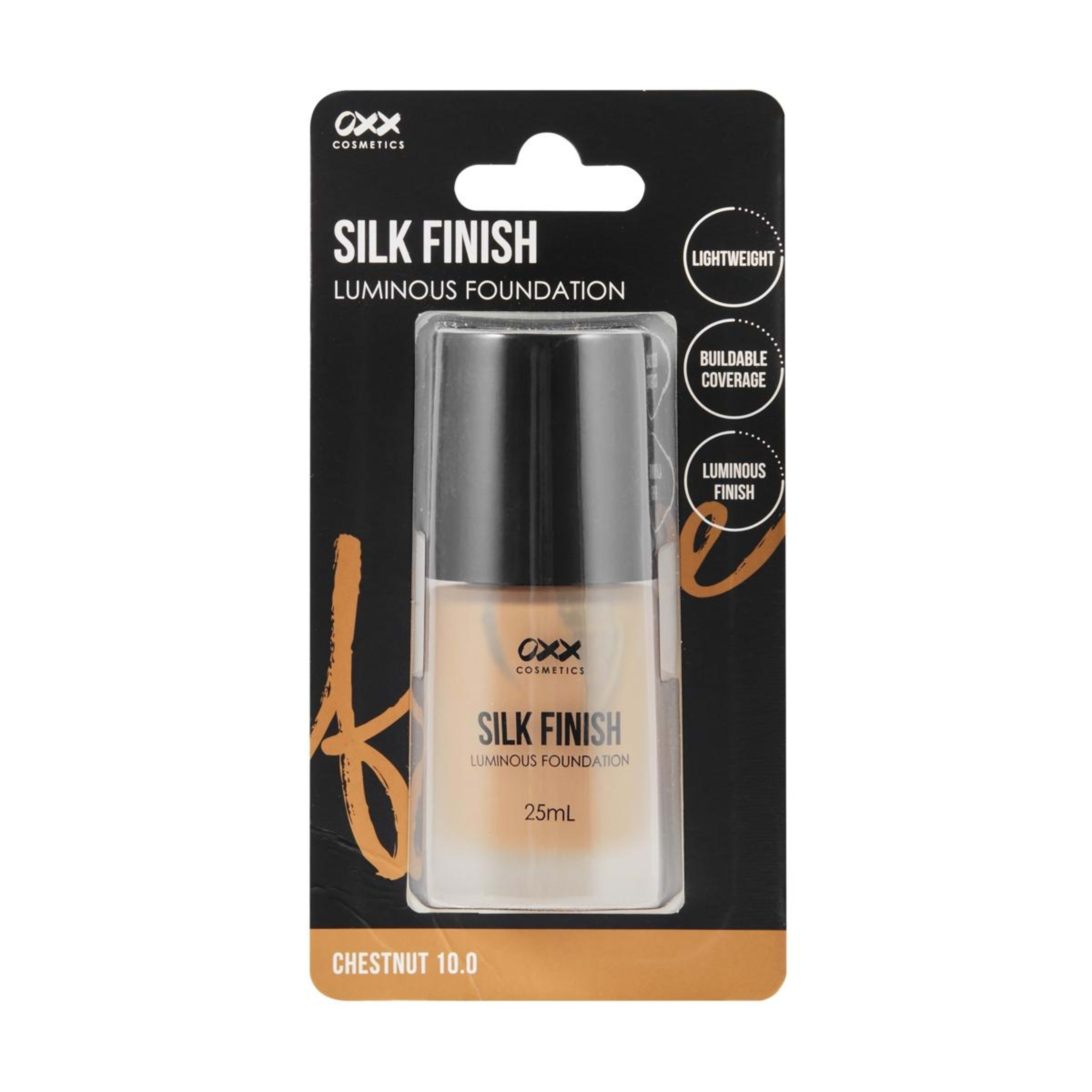 1 OXX Cosmetics Silk Finish Luminous Foundation - Chestnut 10.0