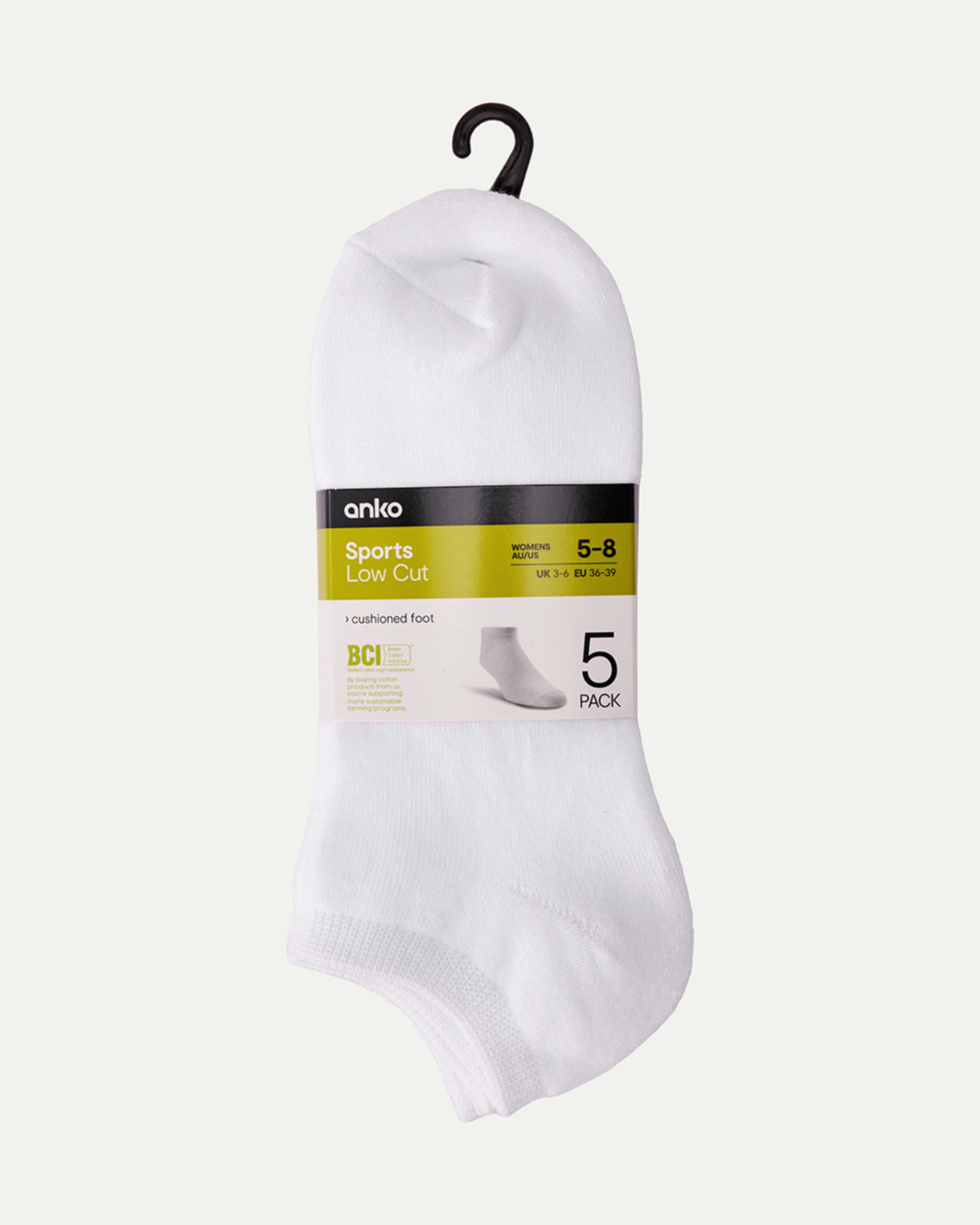 3 5 Pack Low Cut Socks WHITE, 3 of 3