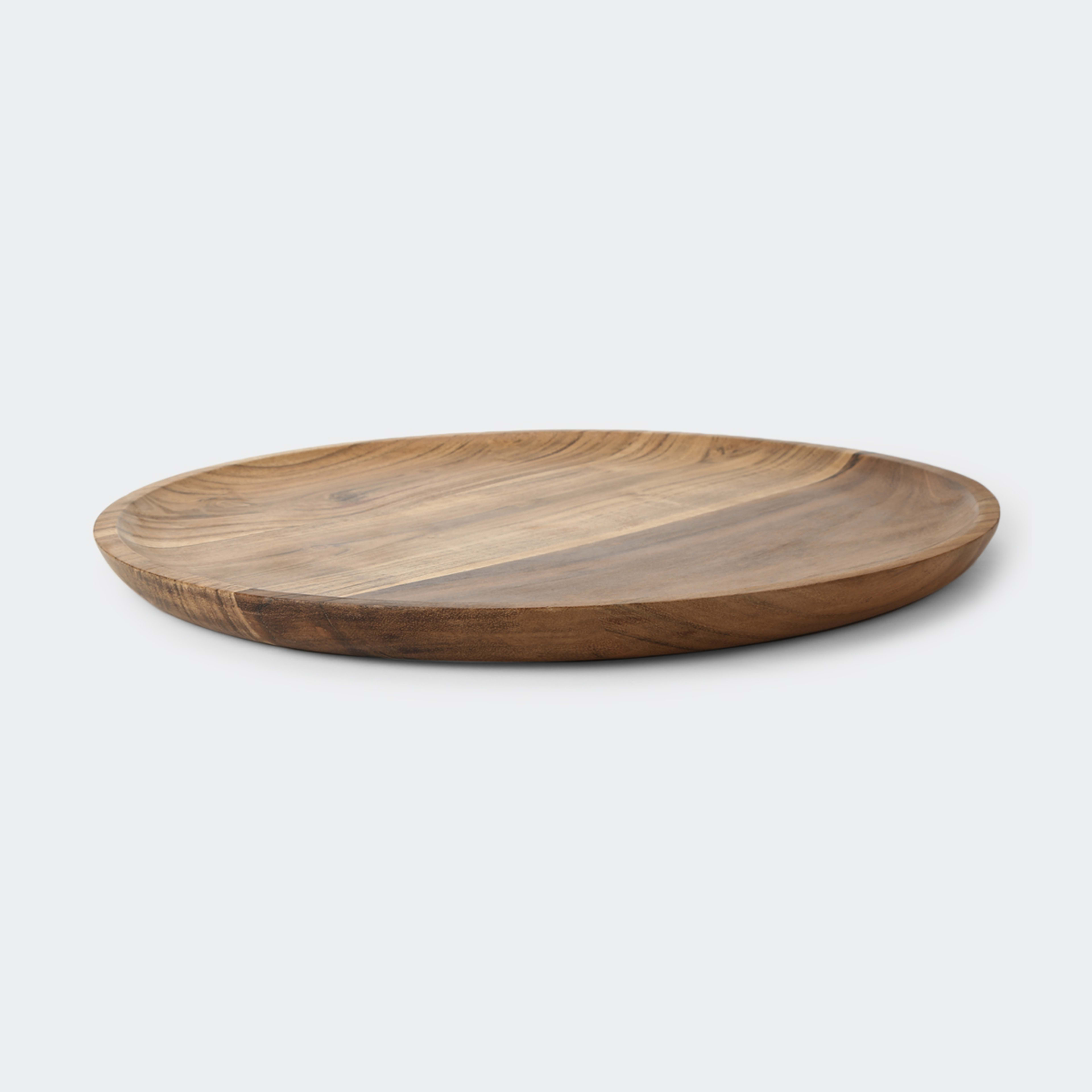 Large Acacia Round Serving Tray Kmart