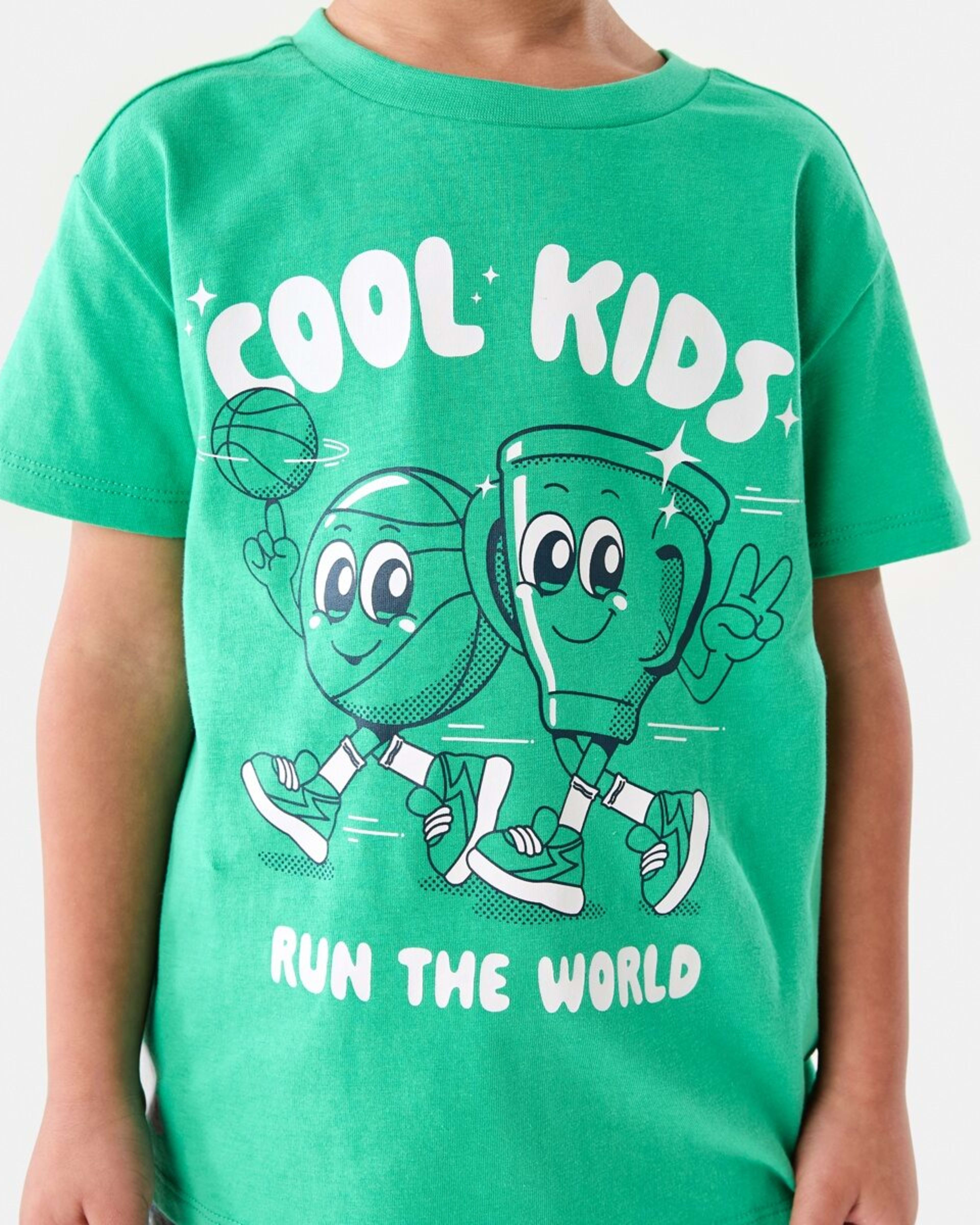 4 Chest Print T-shirt COOL KIDS SPORT APPLE GREEN, 4 of 6