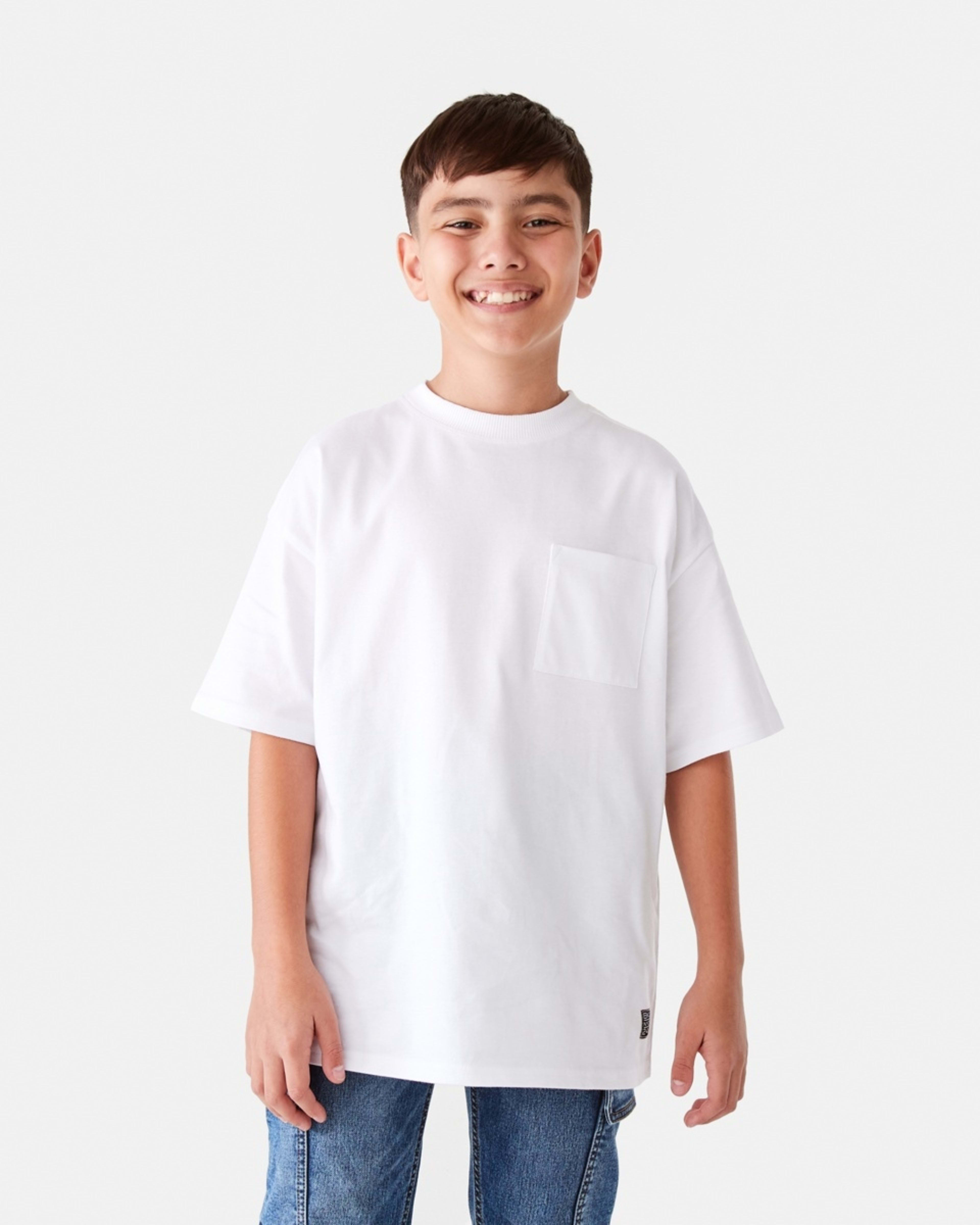 1 Short Sleeve Oversized T-shirt White