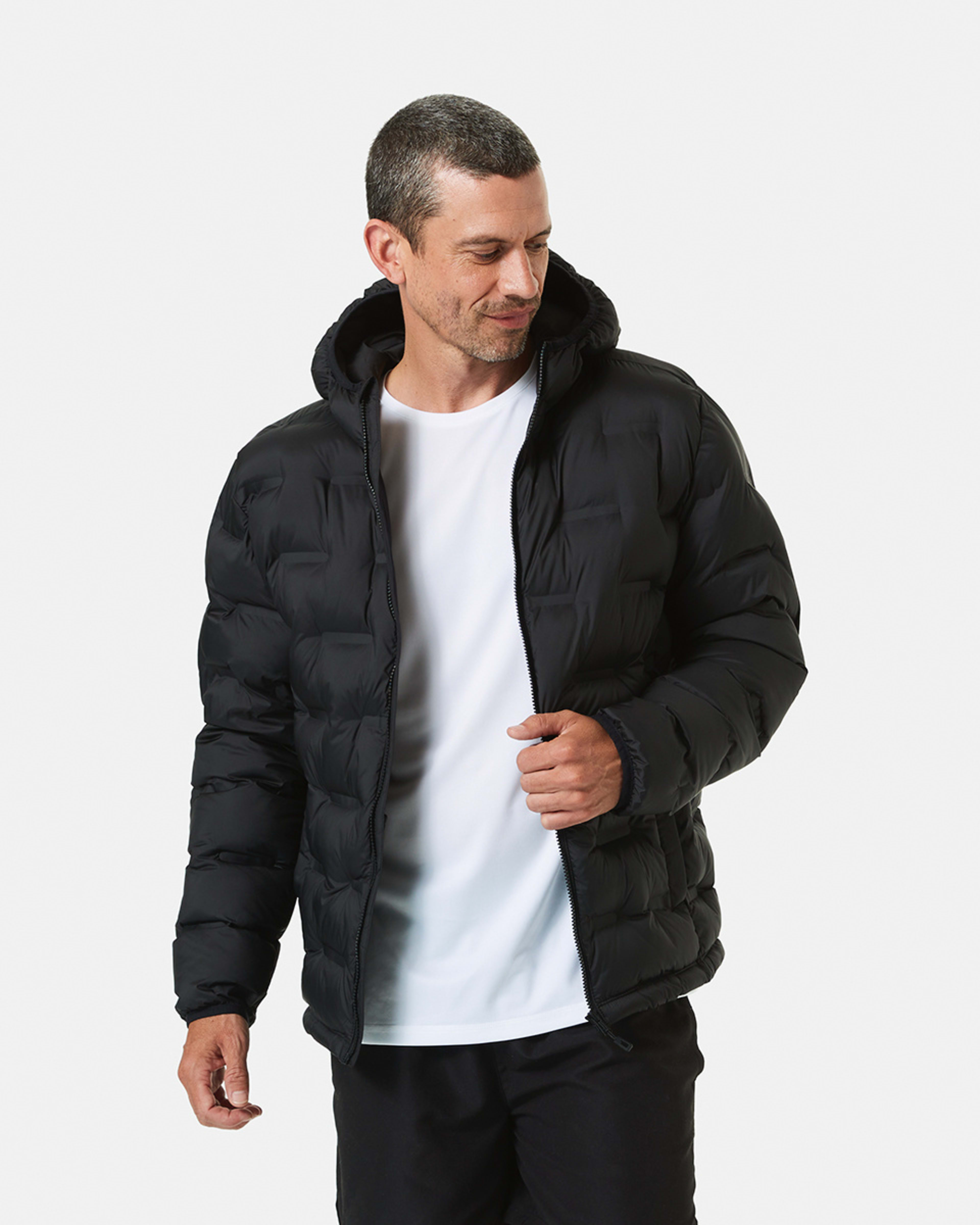 Active Mens Heat Sealed Puffer Jacket Kmart